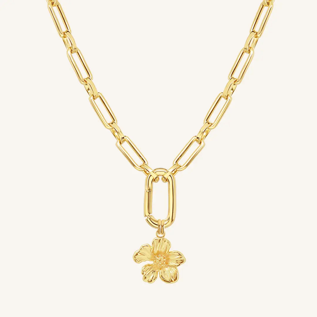 Azalea Flower Necklace for Women - Elegant Floral Pendant Jewelry Gift for Her - Perfect for Weddings, Anniversaries & Special Occasions