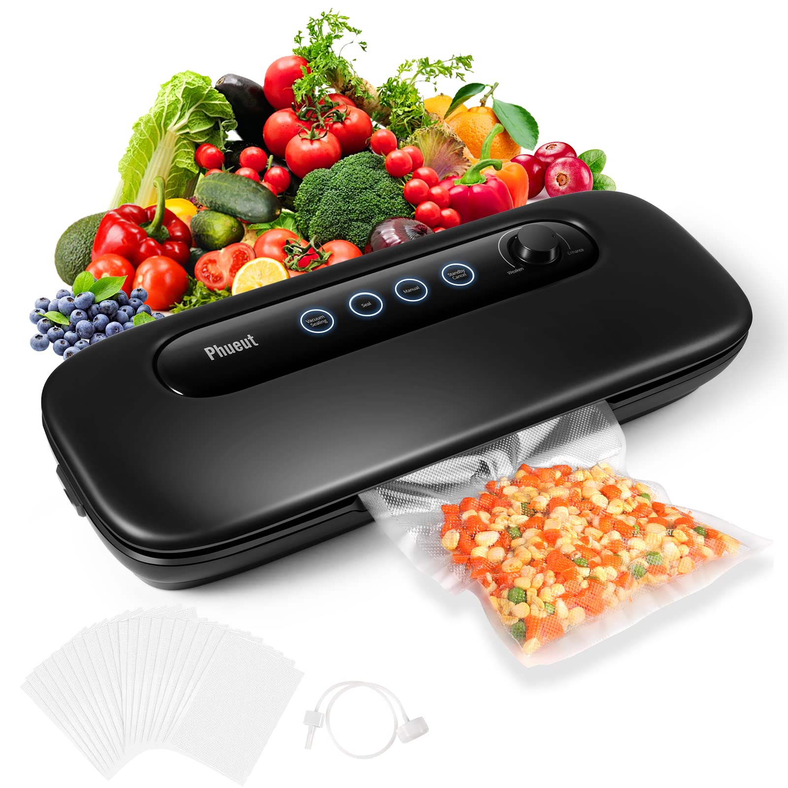 Yeslike 2022 Upgraded Automatic Vacuum Sealer Machine - Food Preservation System for Dry & Moist Foods | Perfect for Meal Prep, Sous Vide & Long-Term Food Storage