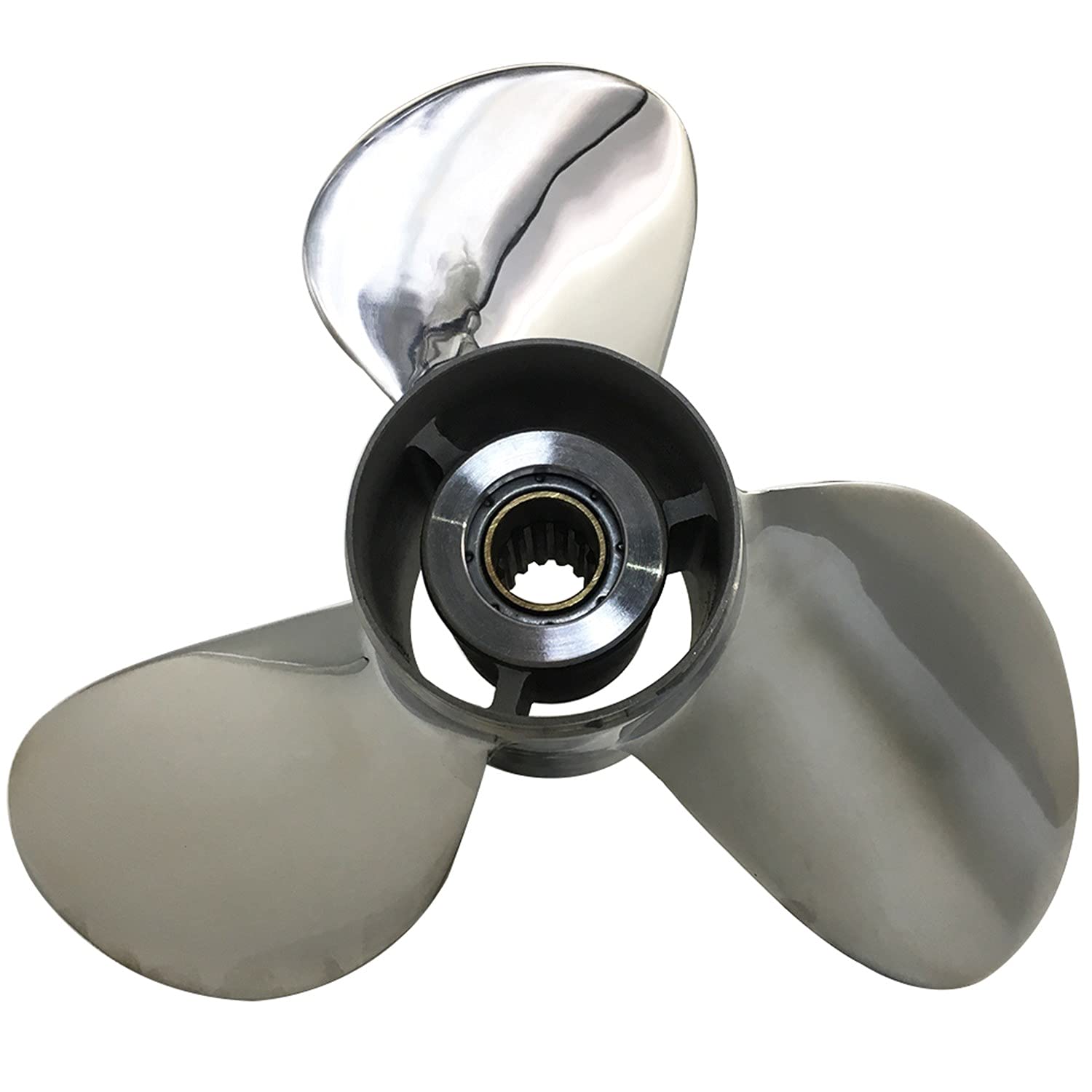 Stainless Steel 4-Blade Propeller for Honda Outboard Engines 35HP-60HP (13-Tooth Spline) - Perfect for Fishing, Boating & Marine Activities