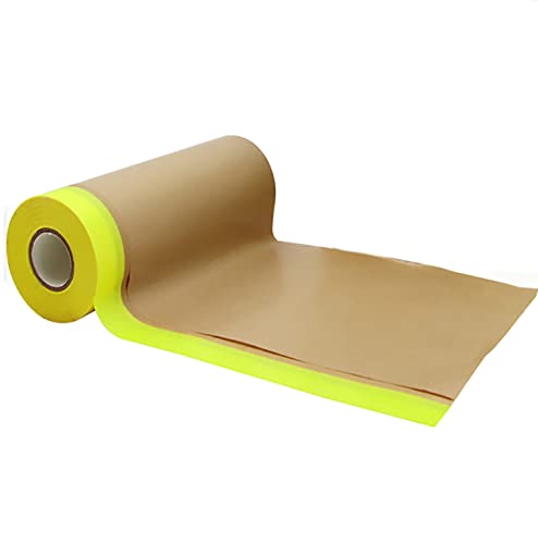 18 Inch x 50 Feet Masking Paper for Painting - High Quality Tape and Drape Painters Paper, Automotive Paint Protection for Cars & Auto Body (1 Roll) - Perfect for DIY Projects, Home Renovation & Professional Auto Painting