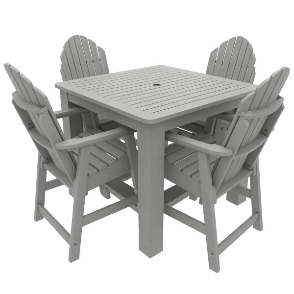 Premium Muskoka 5-Piece Square Counter Bistro Dining Set - Outdoor Patio, Garden, Deck & Poolside Furniture for Relaxing Meals