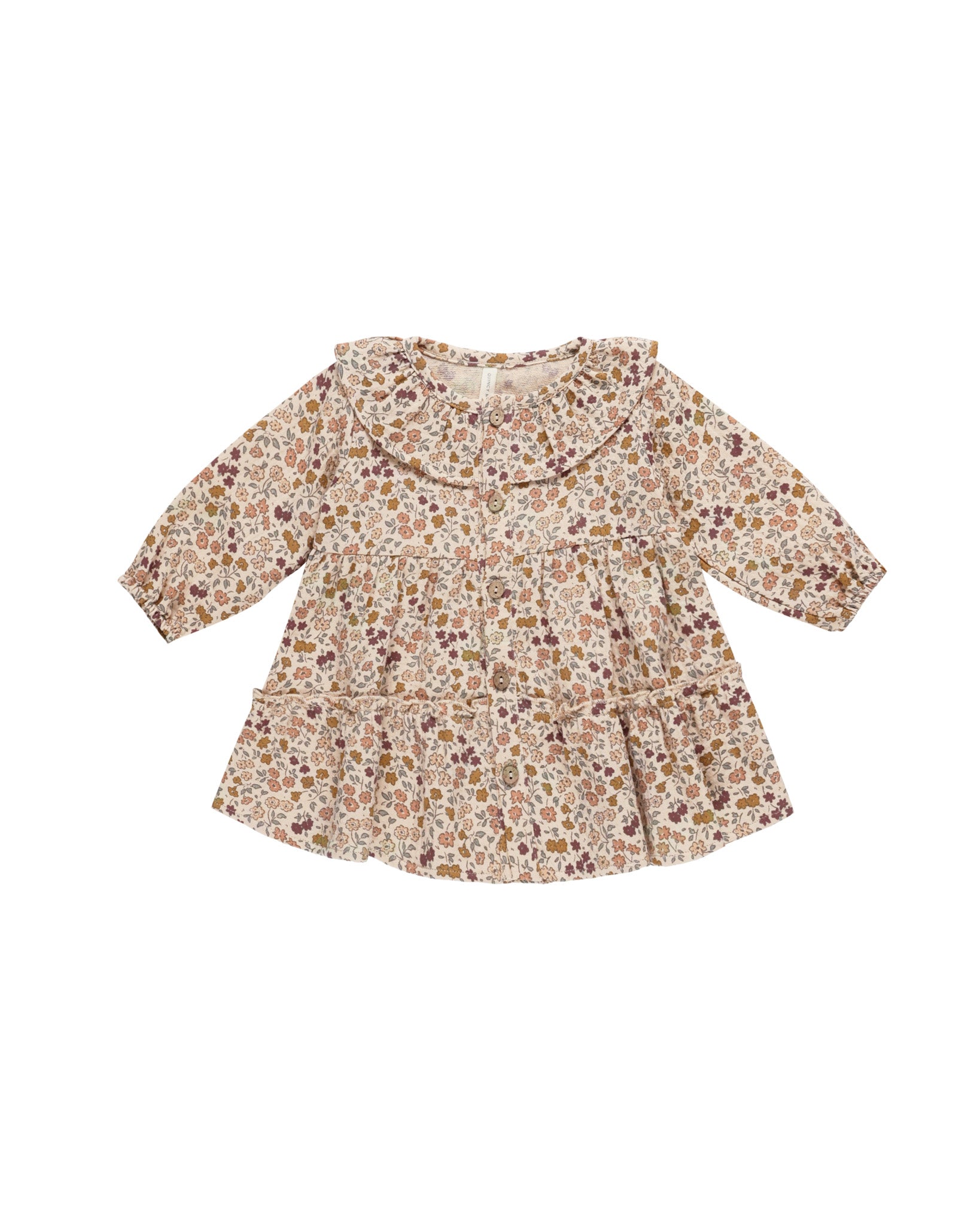Quincy Mae Ruffle Collar Button Down Dress for Women | Floral Print Summer Dress | Perfect for Weddings, Garden Parties & Brunch Dates