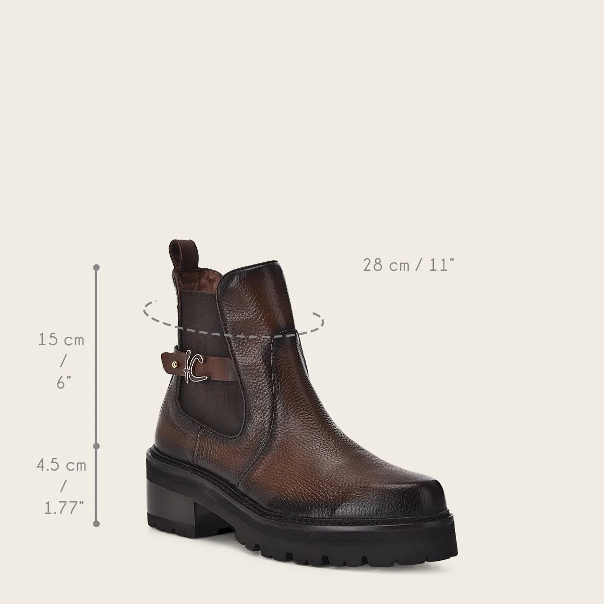 Franco Cuadra Women's Honey Casual Fashion Deer Leather Combat Boots - Stylish & Durable for Everyday Wear, Outdoor Adventures & Fall Fashion