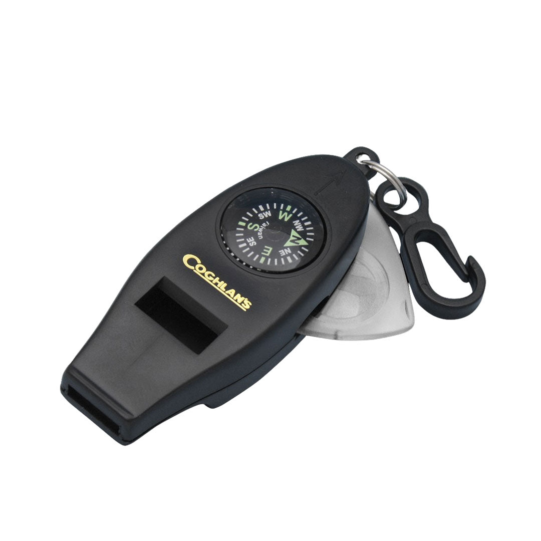 Coghlans Four Function Whistle - Survival, Emergency, Camping & Hiking Safety Gear for Outdoor Adventures