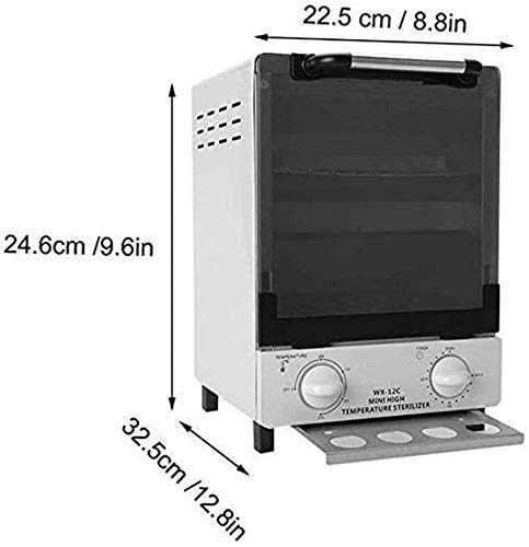 12L 900W Double Deck Professional Nail Tools & Medical Autoclave Sterilizer - High Temperature Steam Sterilizer Cabinet for Salon, Spa, Dental Clinics & Home Use - Perfect for Scissors, Baby Bottles, Toys, Towels & More - Sanitize Beauty Tools & Household Items Safely