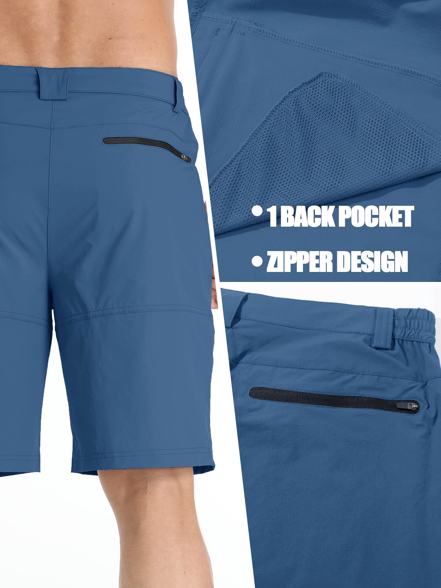 TACVASEN Men's Quick Dry Cargo Shorts - Lightweight Outdoor Hiking & Work Shorts for Summer - No Belt - Perfect for Camping, Travel & Casual Wear