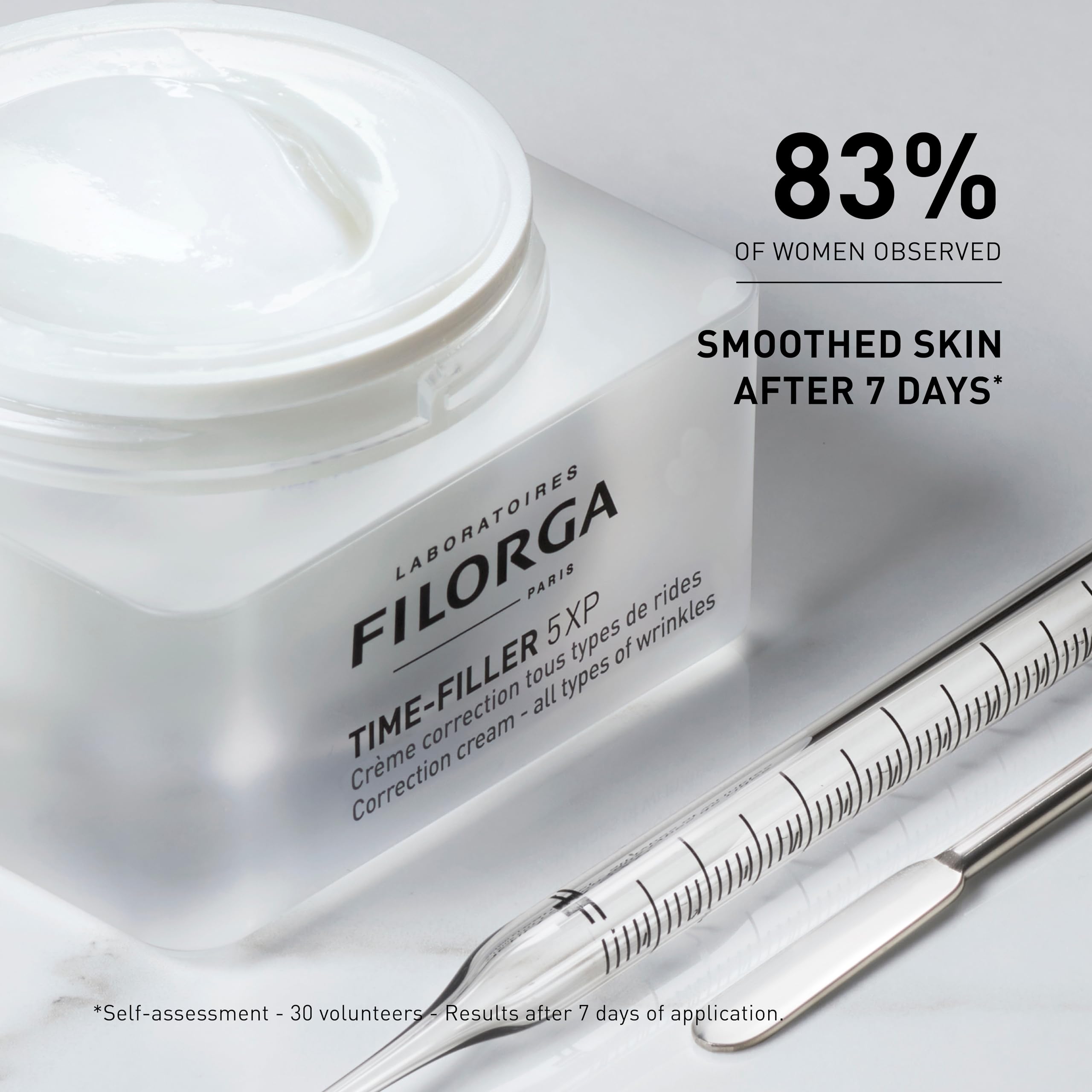 Filorga Time-Filler 5-XP Anti-Aging Cream - Wrinkle Correction & Moisturizing Face Cream for Women & Men, Reduces Fine Lines on Face, Eyes & Neck, 1.69 fl oz - Perfect for Daily Skincare Routine & Nighttime Repair
