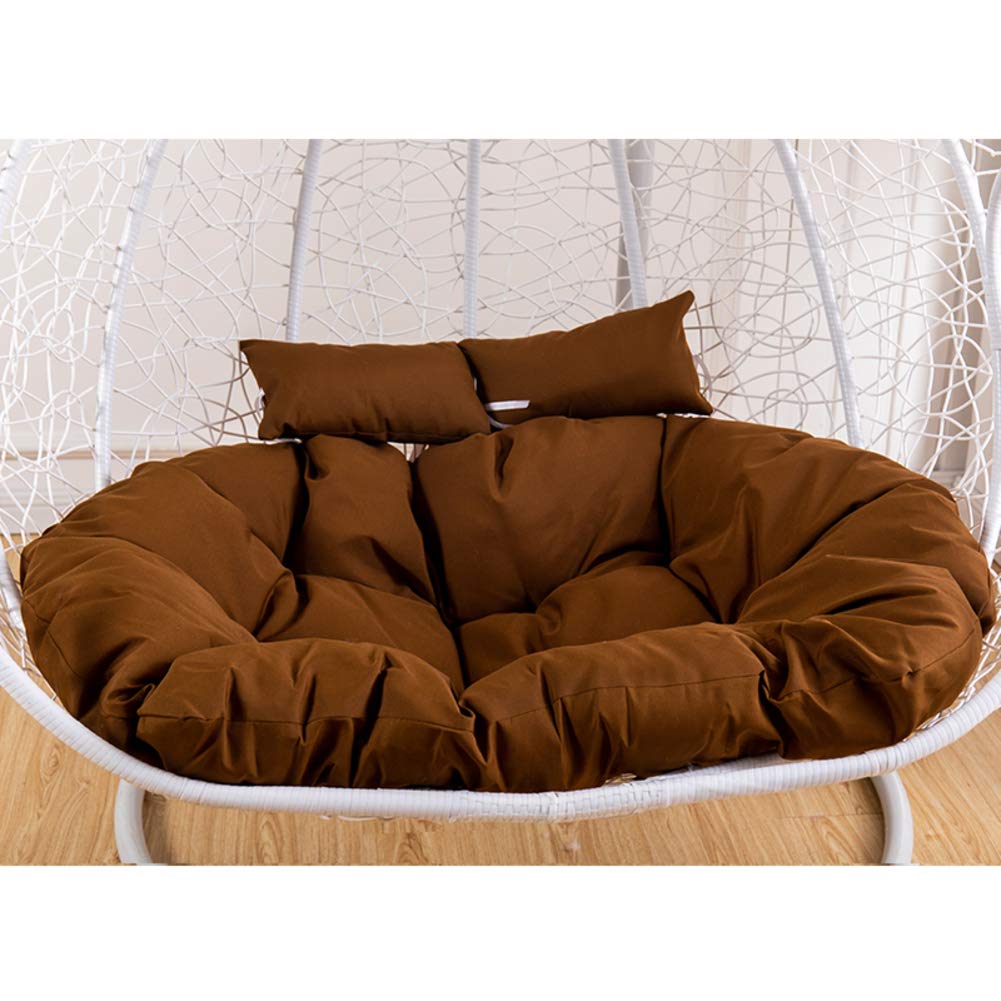 **ZXCC Hanging Egg Hammock Chair Cushion - Thick Swing Seat Pad for Indoor & Outdoor Use - Nest Hanging Pillow (Brown, 55x43 Inch) - Perfect for Porch, Garden, or Patio Relaxation**