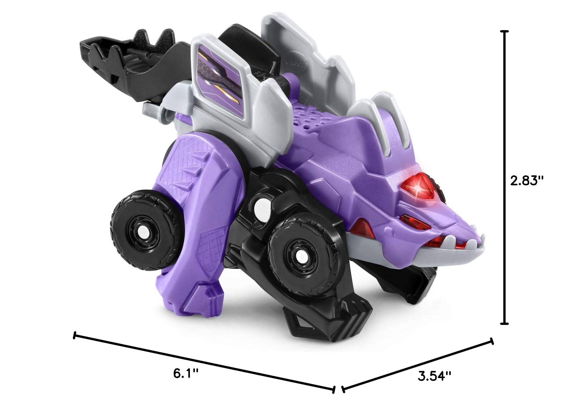 VTech Switch & Go Stegosaurus Dinosaur Transforming Toy Car for Kids – Interactive Learning Toy for Preschoolers | Great for Indoor Play, Birthday Gifts & STEM Education