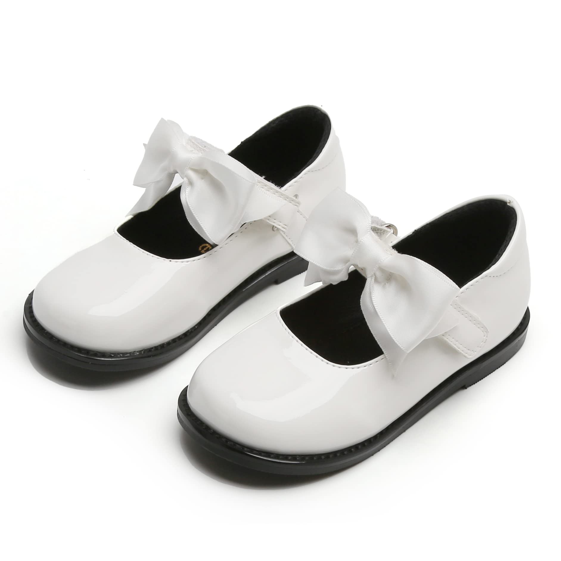 GINFIVE Toddler Little Girls Mary Janes Flats - Comfortable Dress Shoes for Kids | Perfect for Weddings, Parties & School Events