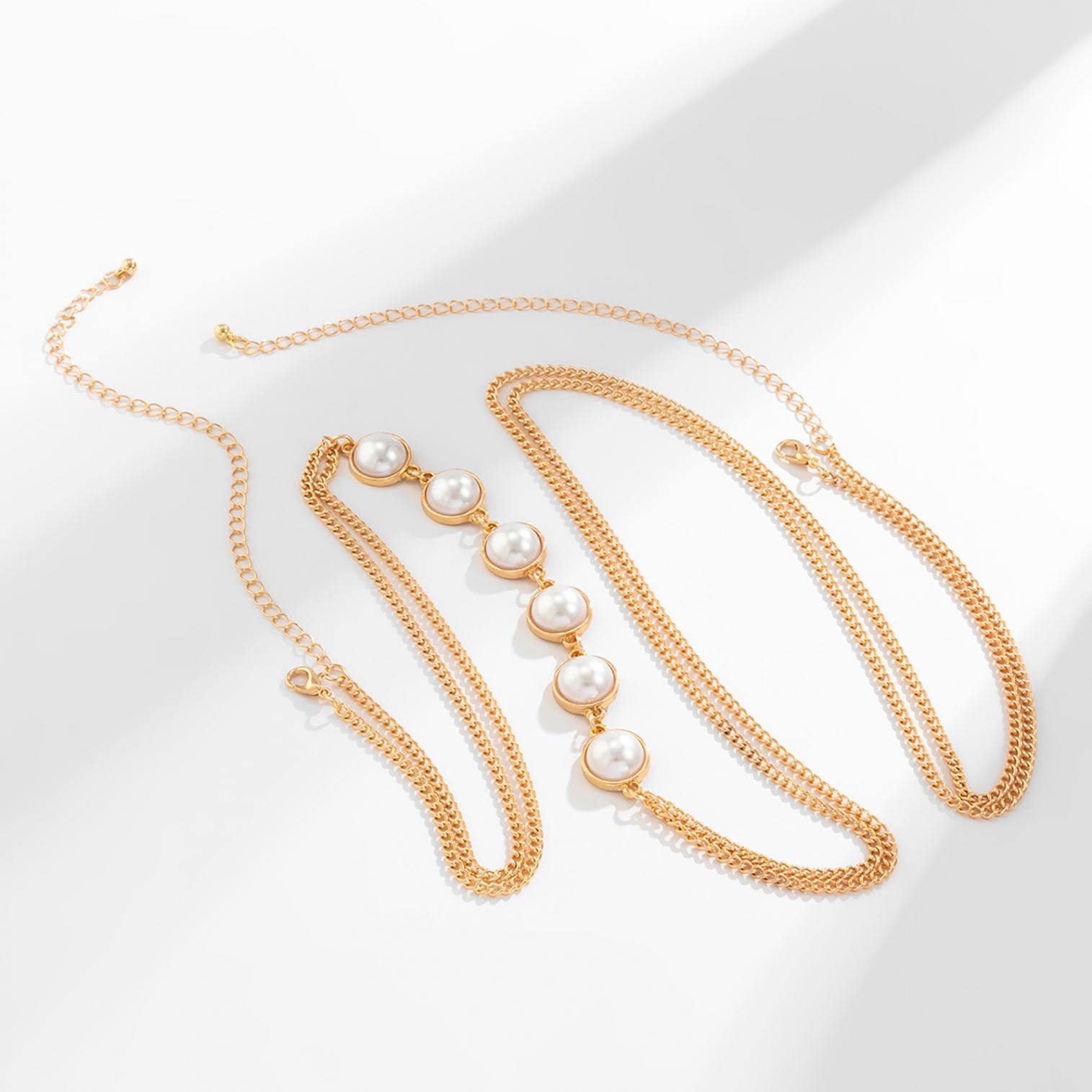 Elegant Pearl Body Chain for Women - Sexy Bikini & Bra Jewelry - Perfect for Beach Parties, Music Festivals & Boudoir Photography