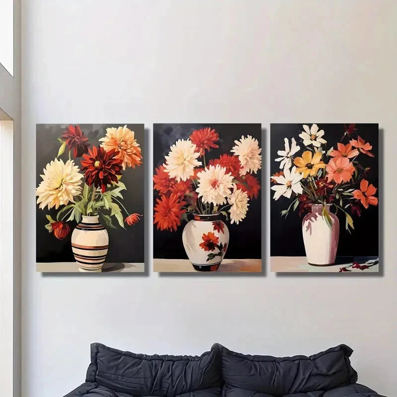 3-Piece Minimalist Landscape Metal Wall Art Prints - Ready to Hang Modern Home Decor for Living Room, Bedroom & Office