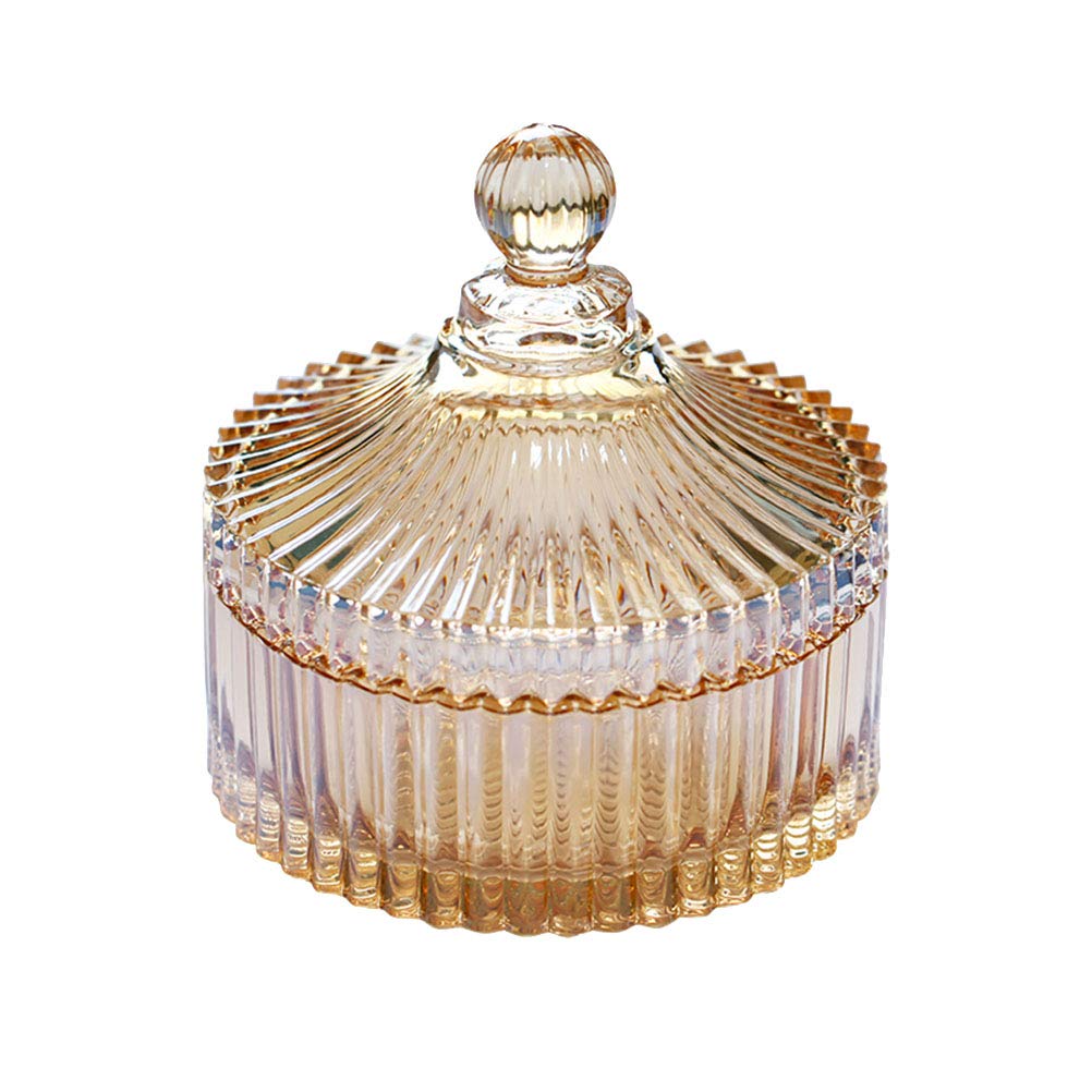 DOITOOL Colored Glass Candy Jar - Snack Storage Container for Home & Shop (Small) - Kitchen & Desktop Decor