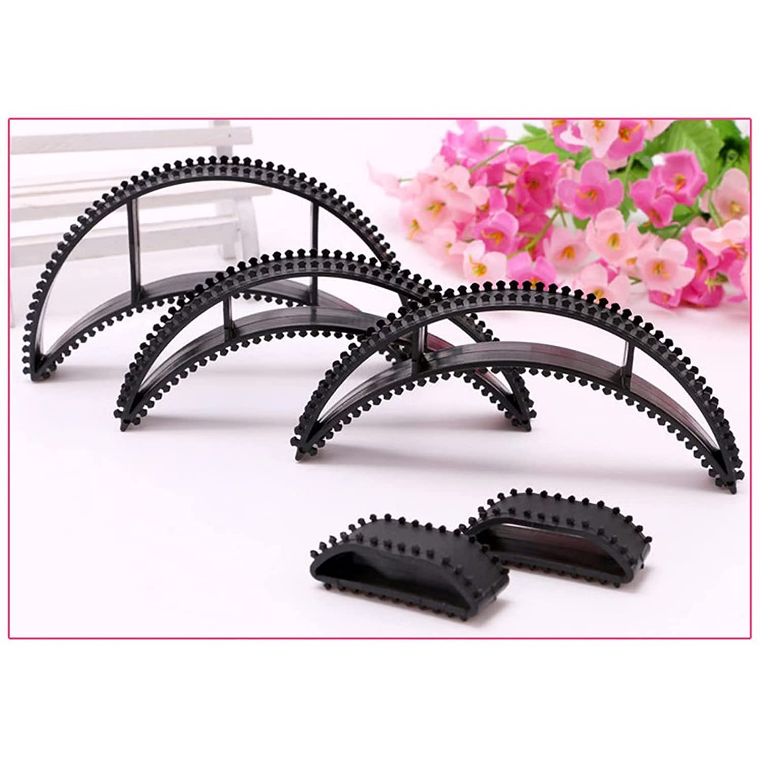 LOCANS 5-Piece Hair Volumizing Inserts - Bumpits Hair Puff Maker for Women & Girls - Instant Volume & Lift Styling Tool (Great for Parties, Weddings & Everyday Hairstyles)