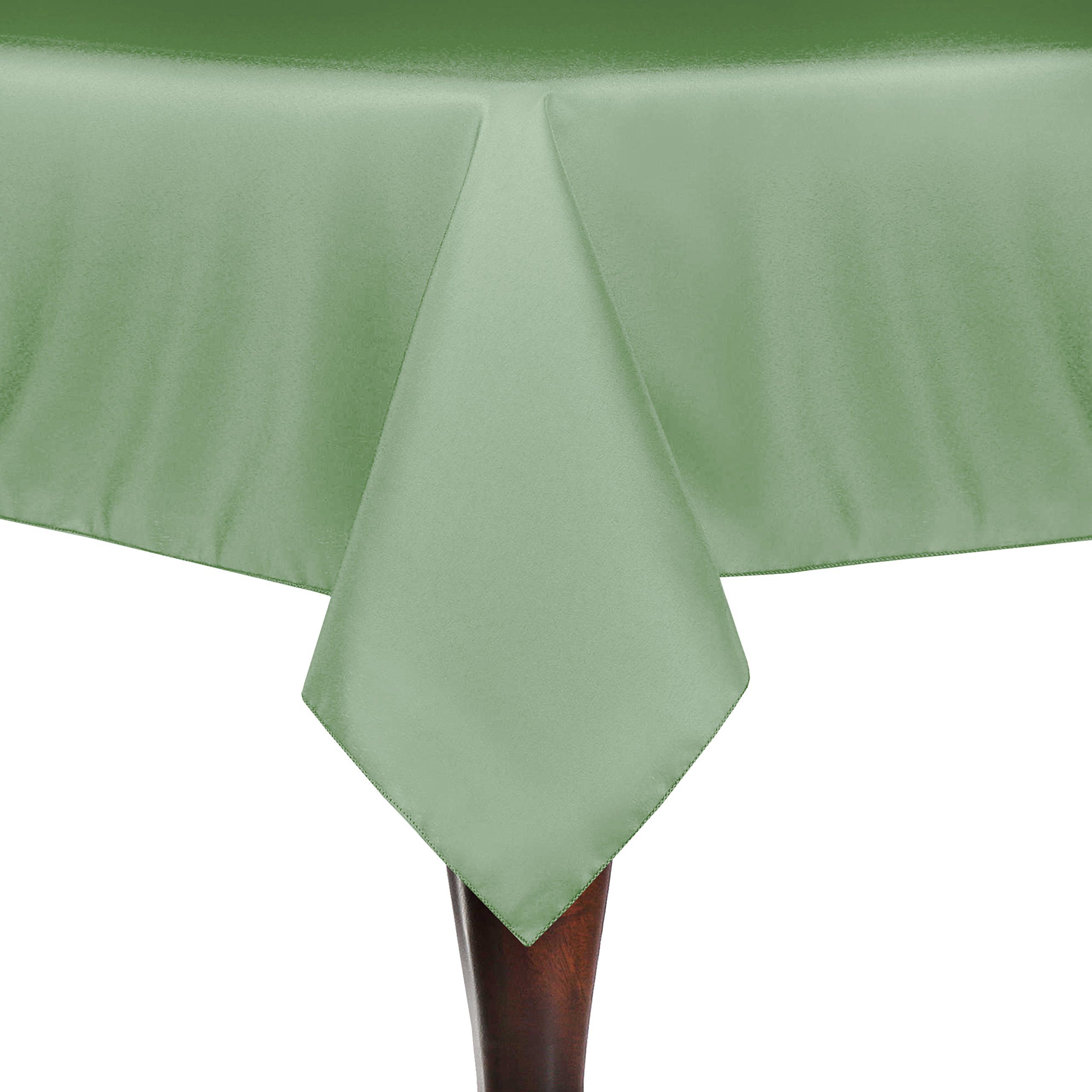 Premium 10-Pack 48 x 72 Inch Sage Green Polyester Linen Tablecloths - Wrinkle-Resistant Rectangle Dining Table Cover for Restaurants, Weddings & Home Decor