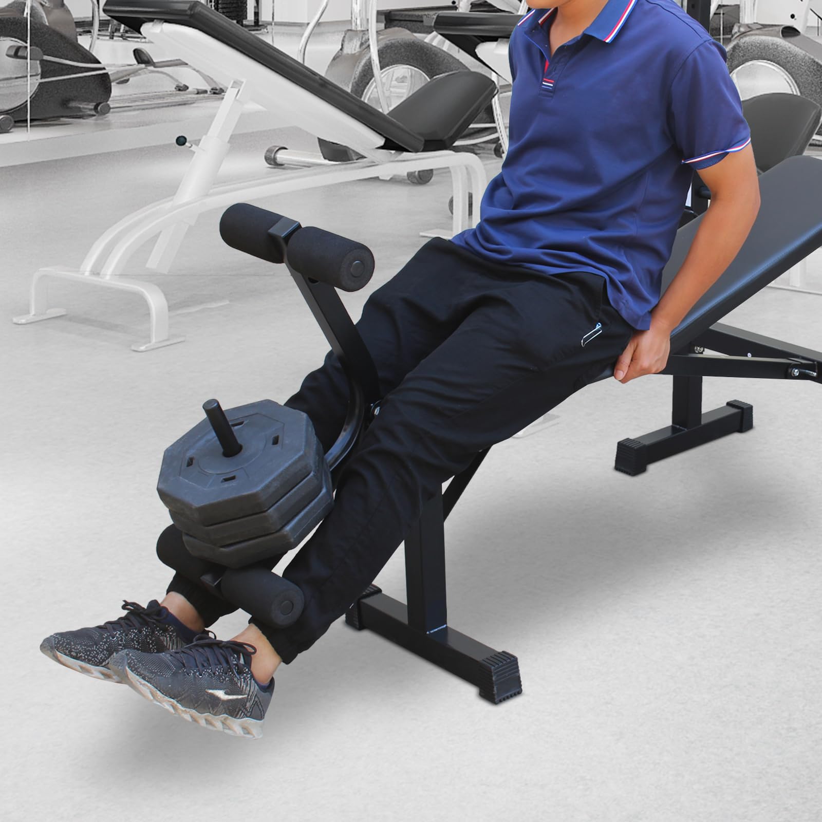 Ditkoko Adjustable Olympic Weight Bench & Barbell Rack Stand - Heavy Duty Home Gym Equipment for Full Body Workout (Ideal for Strength Training, Muscle Building & Fitness Enthusiasts)