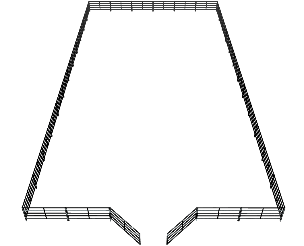 60ft x 120ft Galvanized Steel 5-Rail Horse Riding Arena - Perfect for Equestrian Training, Show Jumping & Outdoor Riding Facilities