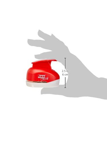 Fixo Shape Punch - Leaf Design, Medium Size, Red Color | Perfect for Scrapbooking, Card Making & DIY Crafts
