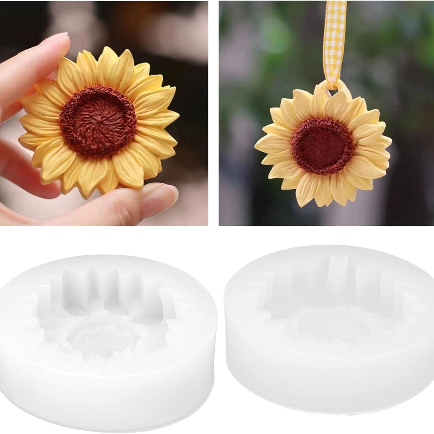 Premium Single Cavity Sunflower Fondant Mold - Large Chrysanthemum & Daisy Flower Silicone Mould for Cake Decorating, Chocolate, Candy, Soap, Resin Crafts | Perfect for Wedding Cakes, Birthday Parties & DIY Home Decor Projects