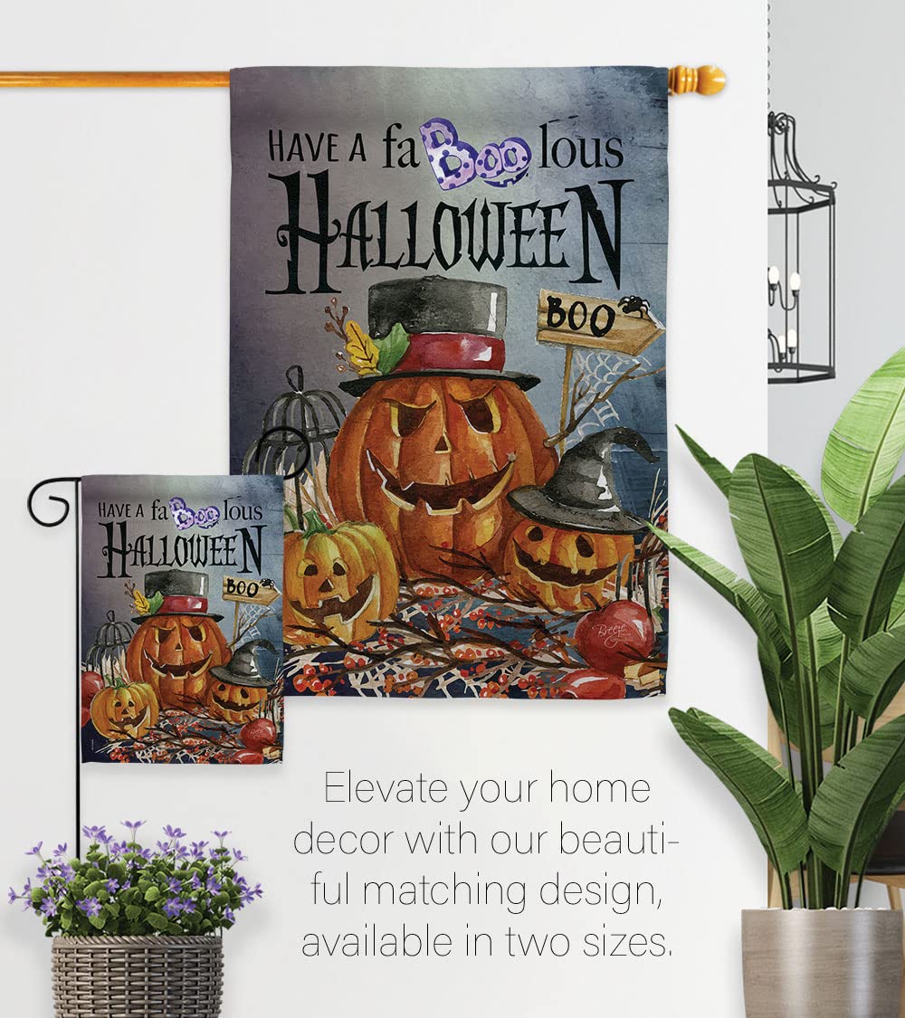 Halloween Decorative Flags Set - House & Garden Vertical Kit for Fall Decor