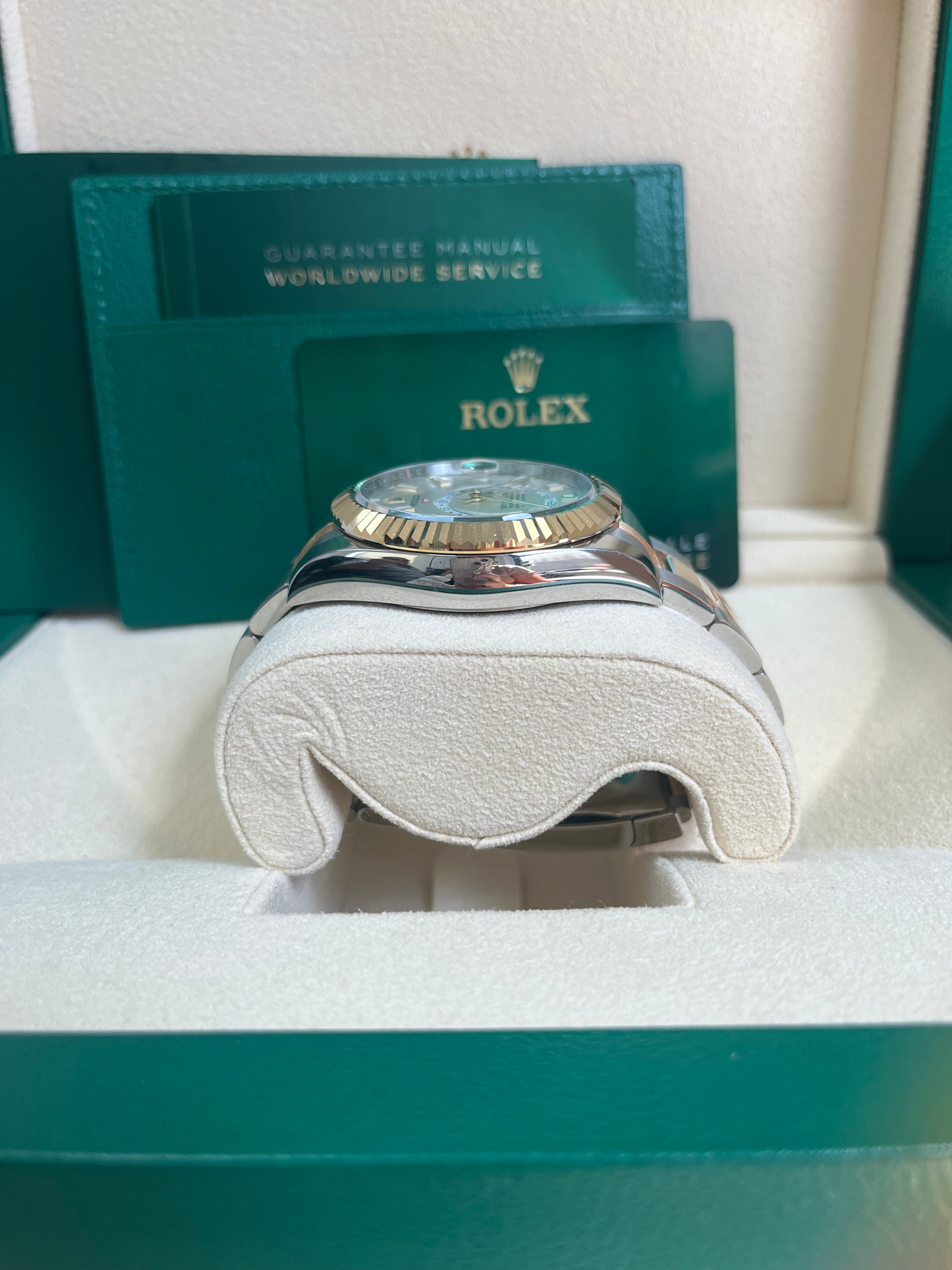 Rolex Sky-Dweller Two-Tone Yellow Gold & Stainless Steel Watch - White Index Dial Ref.326933 - Luxury Men's Watch for Business & Travel