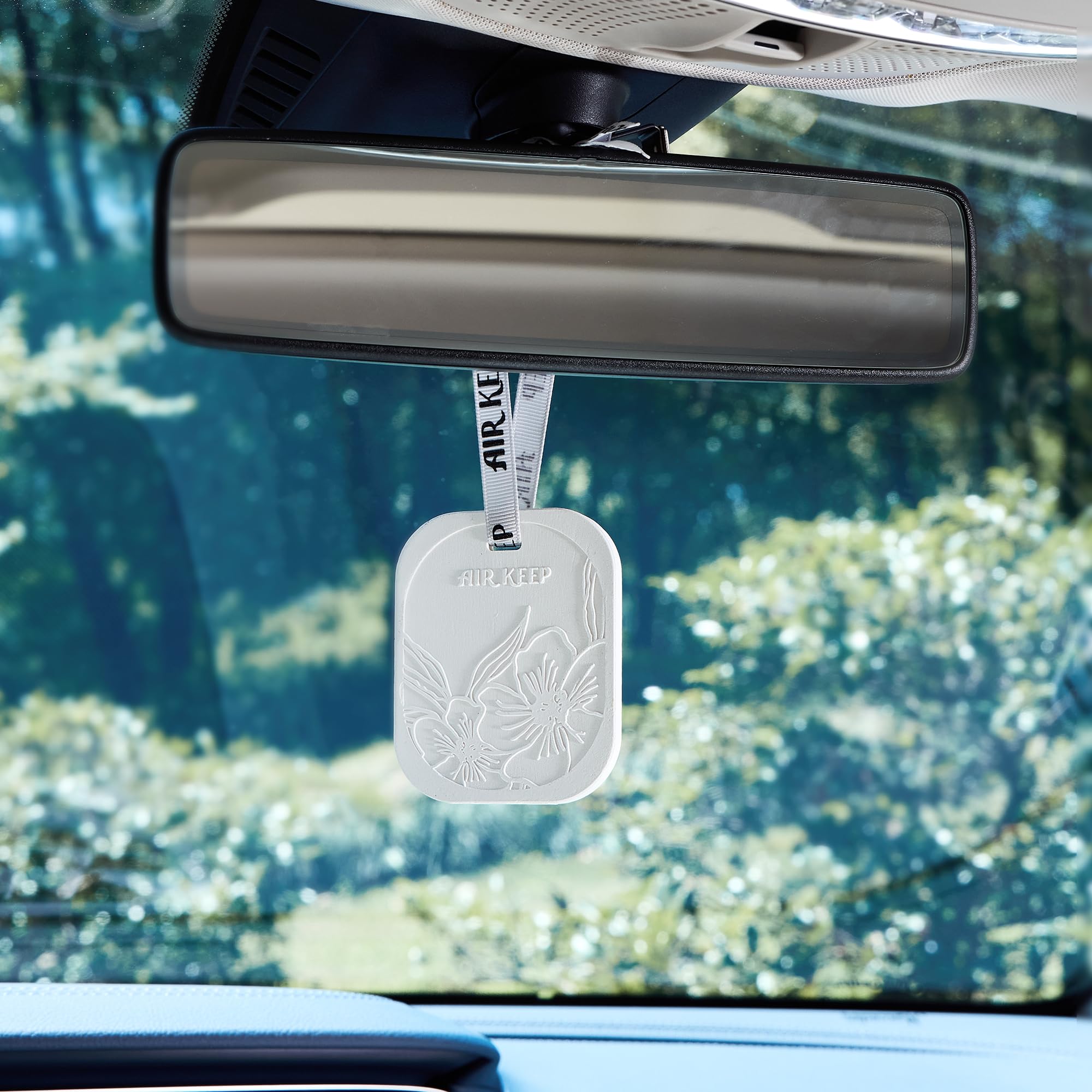 Airkeep Handmade Sandalwood Rose Ceramic Car Air Freshener - Natural Fragrance for Cars, Drawers, Closets, and Home Décor - Perfect Gift for Men and Women