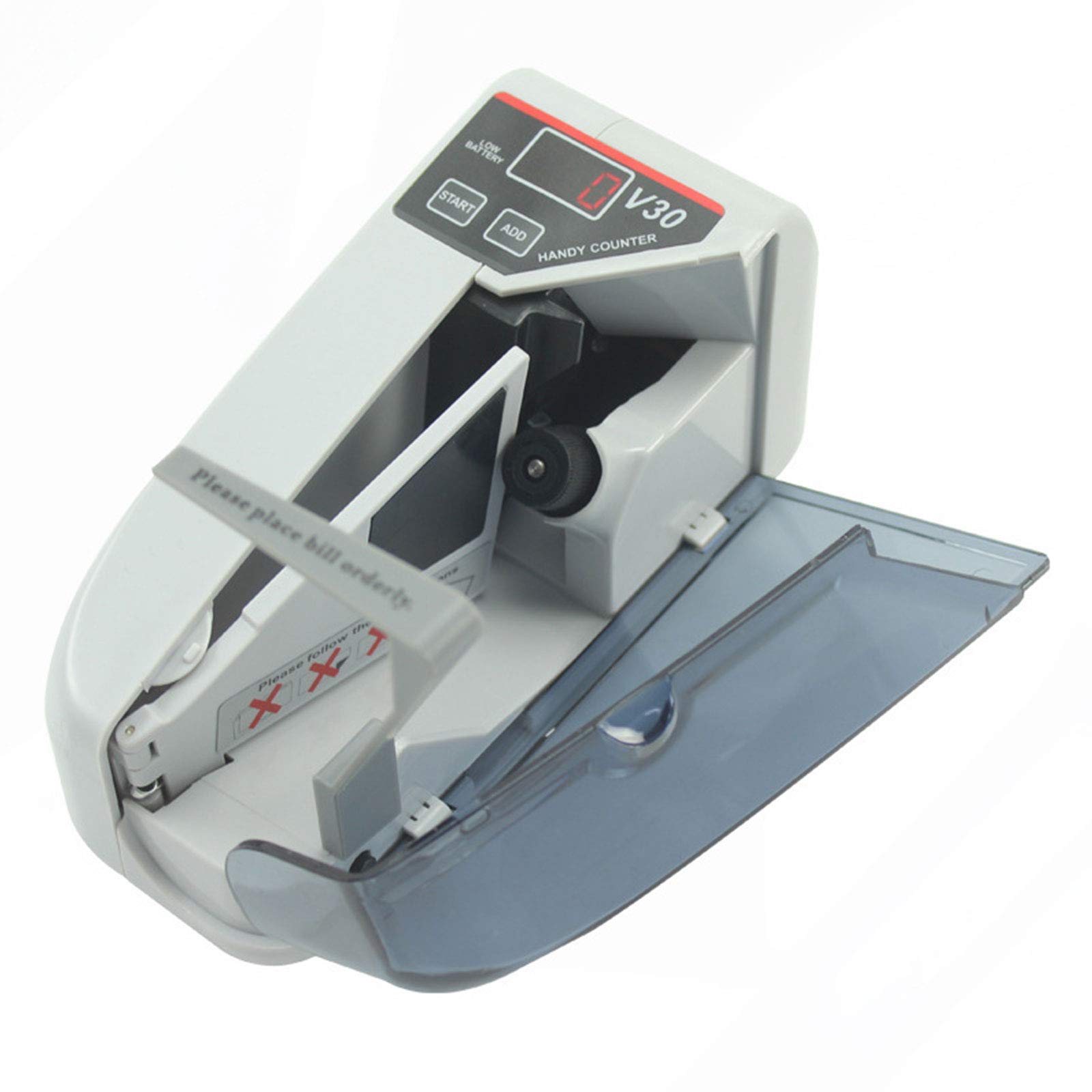 BBOOY V30 Portable Money Counter Machine - Battery Powered Cash Bill Counter for USD, EUR, GBP | Accurate Banknote Counting for Retail Stores, Banks & Small Businesses