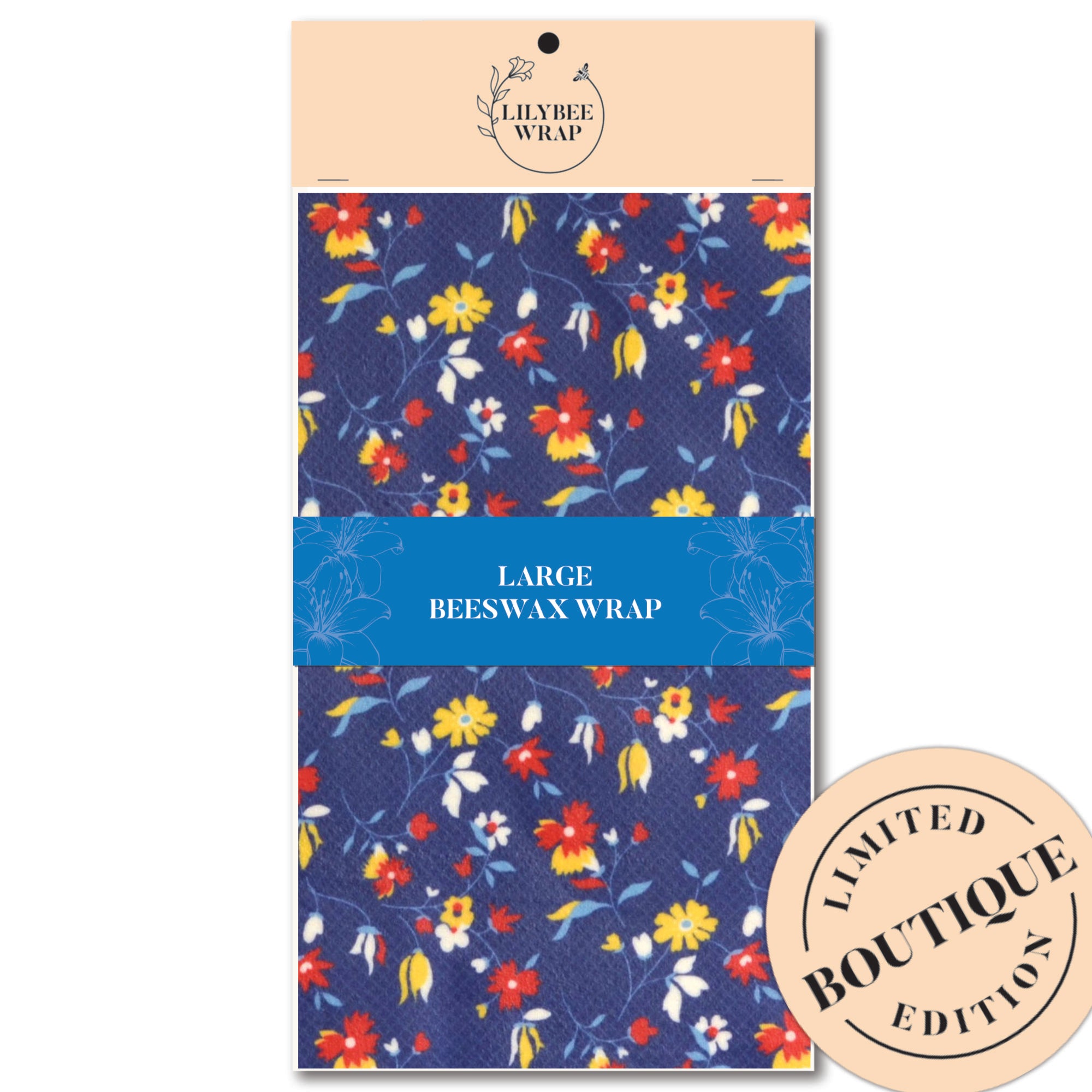 Eco-Friendly Large Beeswax Food Wrap - Reusable Sustainable Picnic & Kitchen Storage for Fresh Food Preservation - Perfect for Sandwiches, Fruits & Cheese