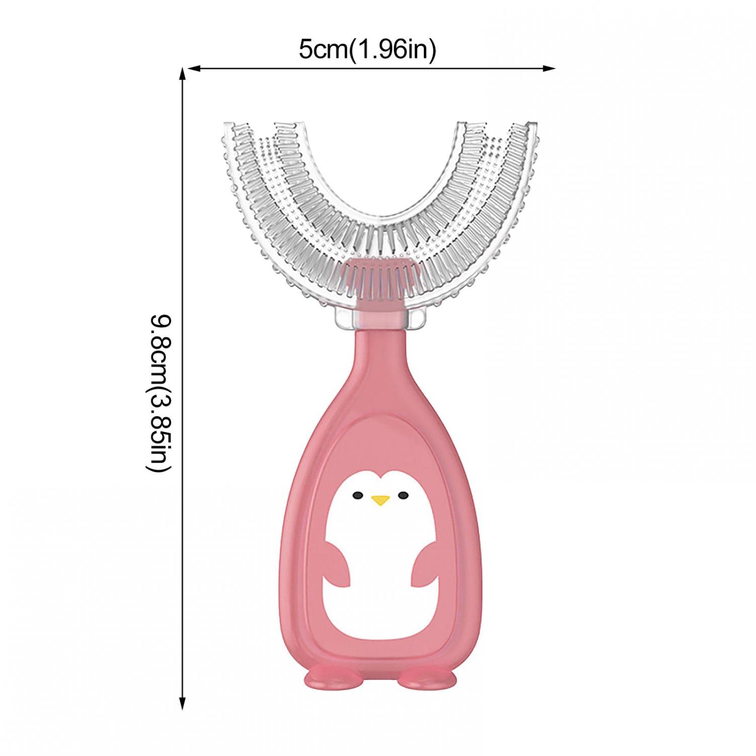 Kids U-Shaped Toothbrush for Ages 2-12 | Soft Silicone Brush Heads | Gentle Teeth Whitening & Gum Massage | Cute & Safe Dental Care for Toddlers & Children | Perfect for Morning & Nighttime Brushing Routine