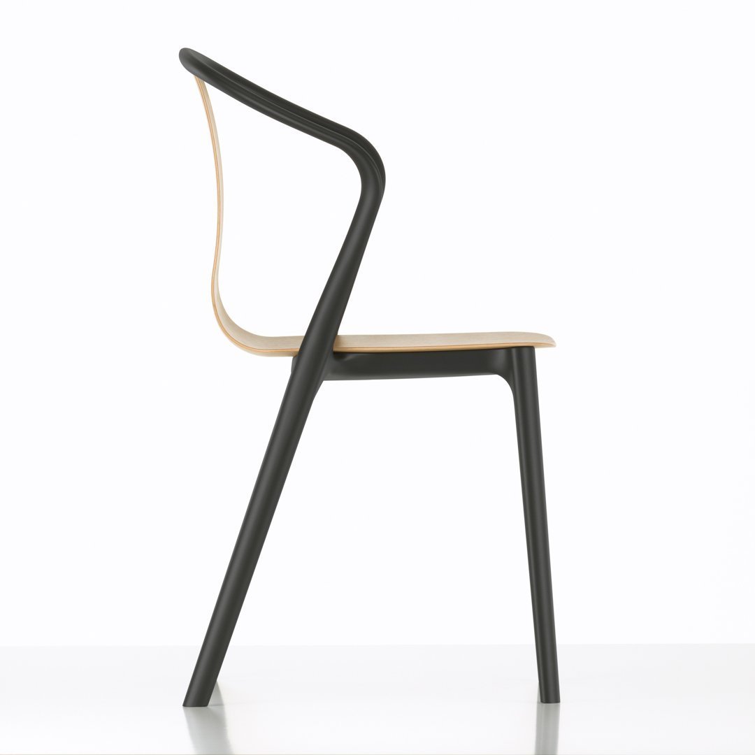 Belleville Wood Armchair - Modern Solid Wood Dining Chair for Kitchen, Living Room & Office - Comfortable & Stylish Home Furniture