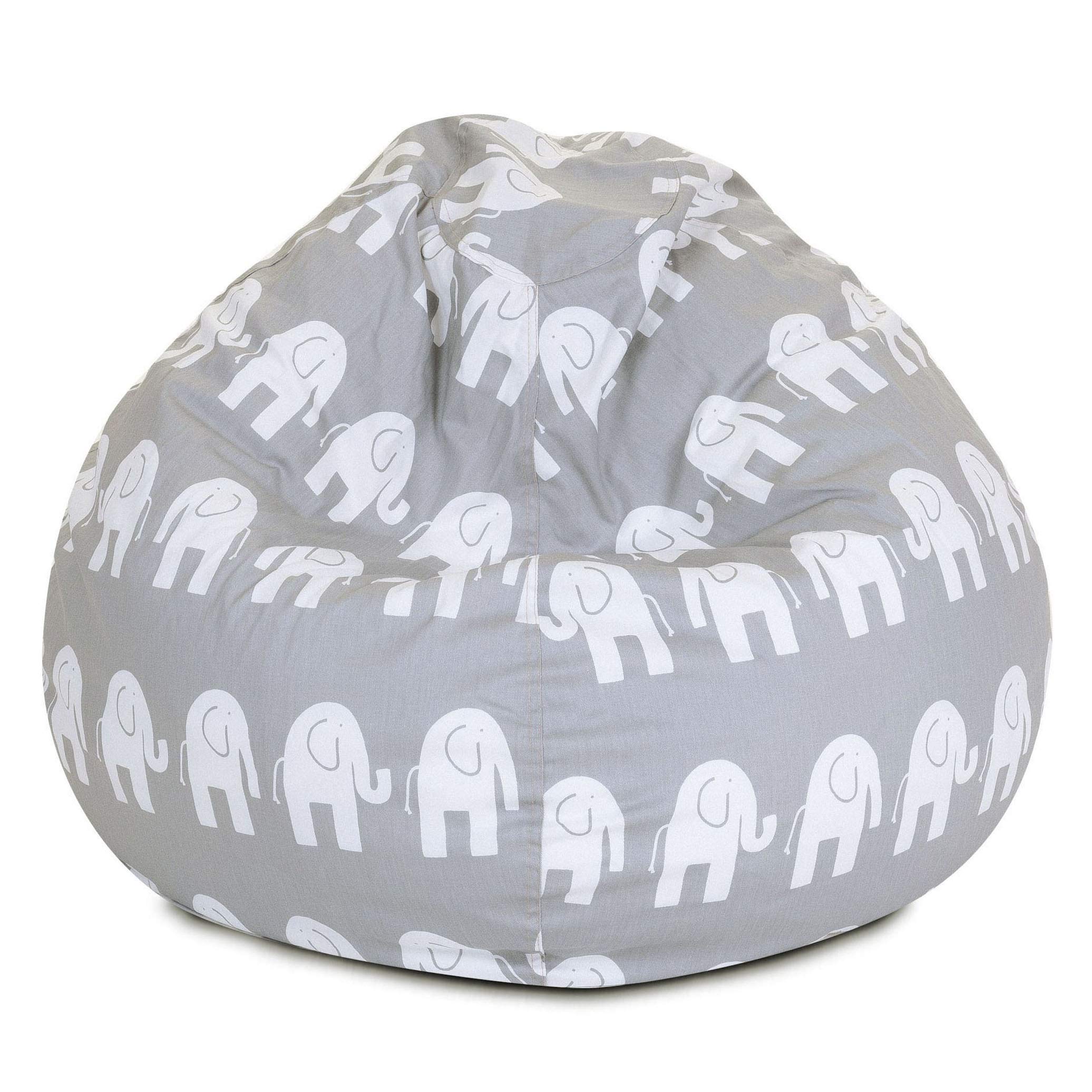 Majestic Home Goods Gray Ellie Bean Bag Chair - Ultra Soft & Comfortable for Kids, Teens & Adults - Perfect for Living Room, Bedroom, Game Room & Dorm Decor