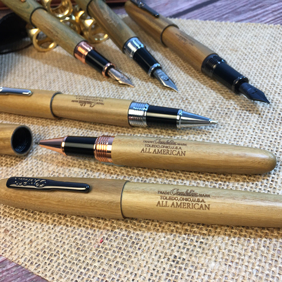 Conklin All American 898 Limited Edition Rollerball Pen - Pau Preto Wood with Rose Gold Trim | Premium Writing Instrument for Business Professionals & Gift Giving