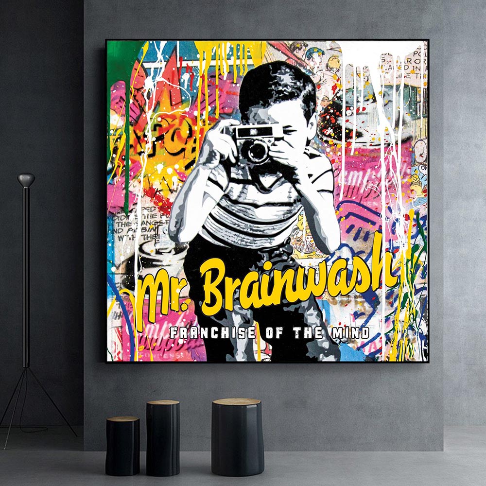 Mr Brainwash Wall Art - Unique Pop Art Canvas Prints for Home & Office Decor | Perfect for Living Rooms, Bedrooms & Gifts
