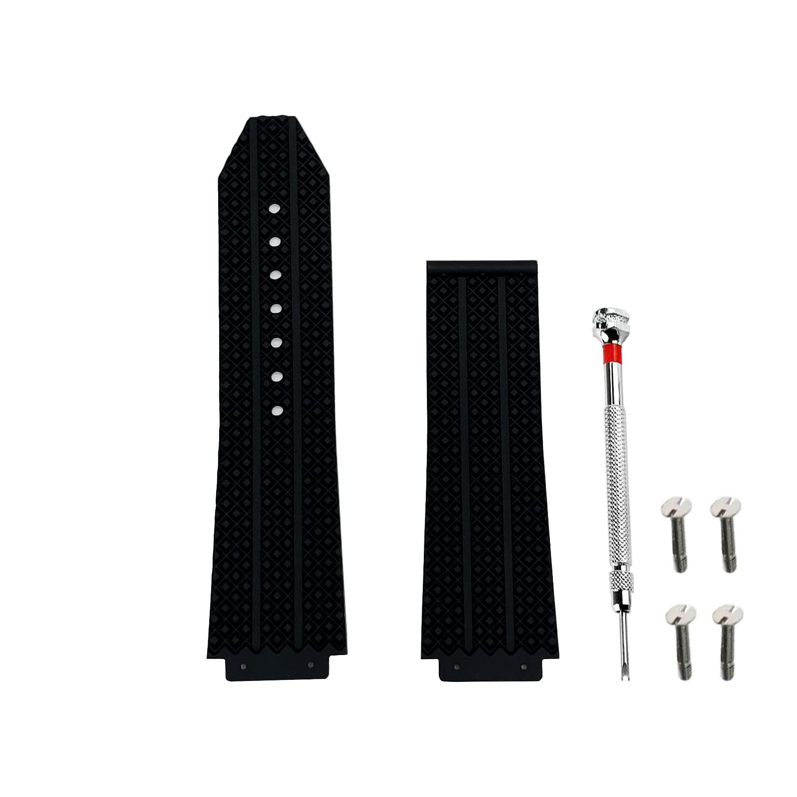 21mm 25mm Rubber Watch Band Replacement Strap - Waterproof Durable Silicone Watch Strap with Tool for Hublot Big Bang - Perfect for Swimming, Sports & Everyday Wear