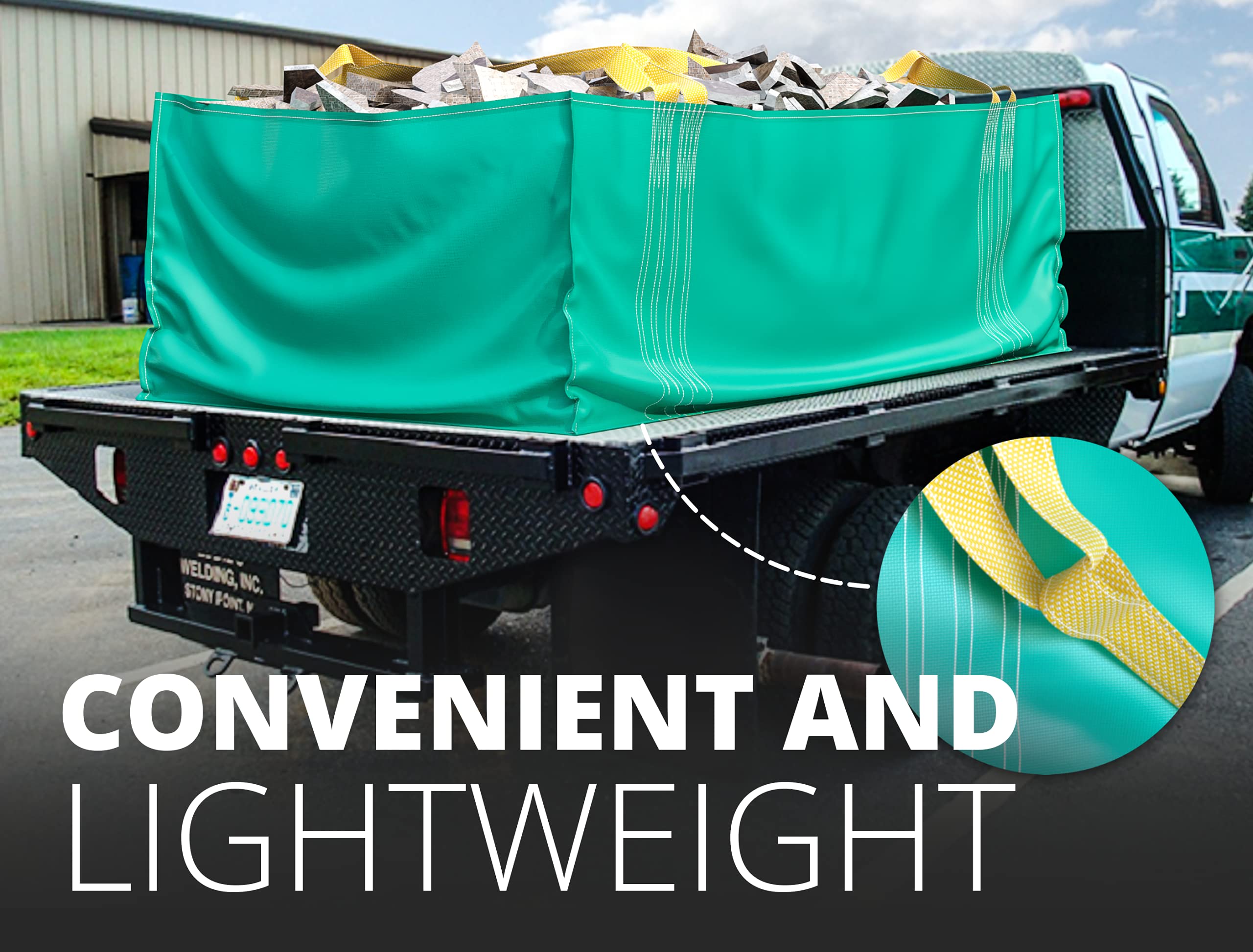 **Skywin Heavy-Duty Dumpster Bags 4-Pack - Reusable Yard Waste Bags for Trash Management, Foldable Yard Waste Container Holds Up to 3,500 lbs - Perfect for Home Renovations, Landscaping & Construction Debris Cleanup**