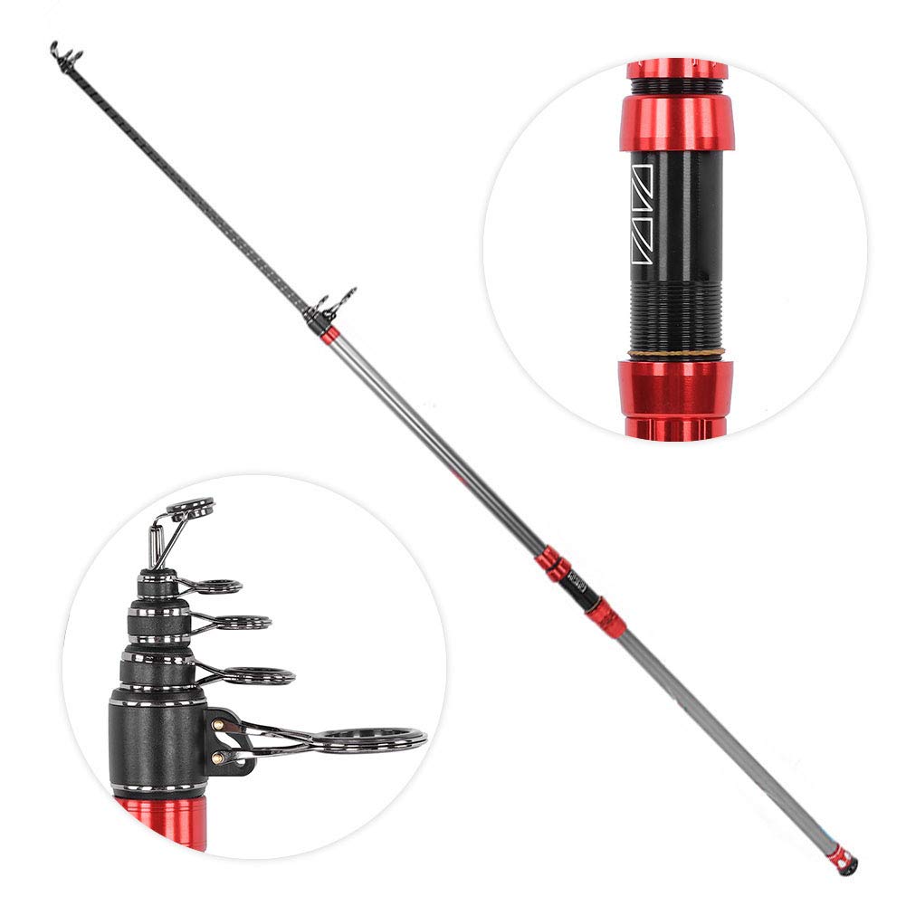 Premium 4.2M Carbon Fiber Telescopic Fishing Rod - Saltwater & Freshwater Spinning Rod with Rotating Mechanism | Ideal for Travel, Camping, and Shore Fishing Adventures