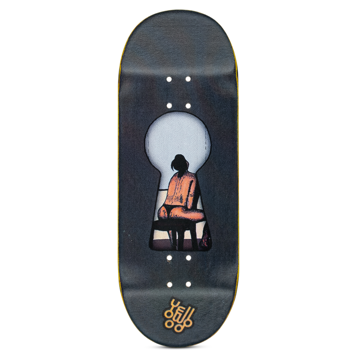 Yellowood Fingerboard Deck - Professional Mini Skateboard for Finger Tricks & Stunts - Perfect for Skateboard Enthusiasts & Collectors - Great for Indoor Play, Office Fun & Skill Practice