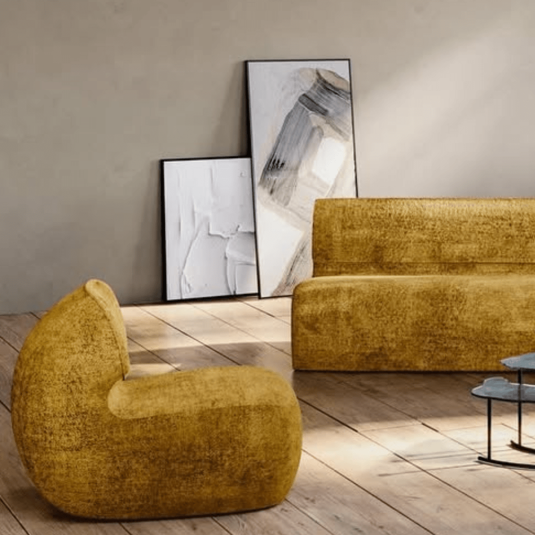 ILARIA Modern Lounge Chair - Mid Century Accent Chair for Living Room, Bedroom & Office - Comfortable Upholstered Armchair with Wooden Legs - Perfect for Relaxing, Reading & Decorating Your Home