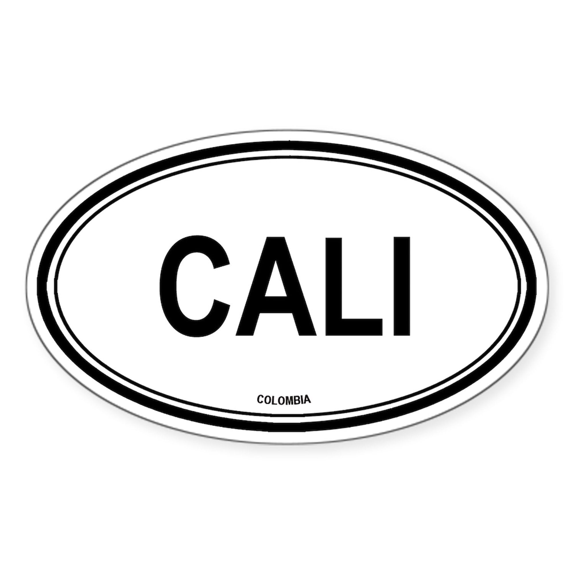 Cali Colombia Euro Oval Sticker - Waterproof Vinyl Decal for Cars, Laptops & Travel Gear | Perfect for Bumpers, Windows & Suitcases