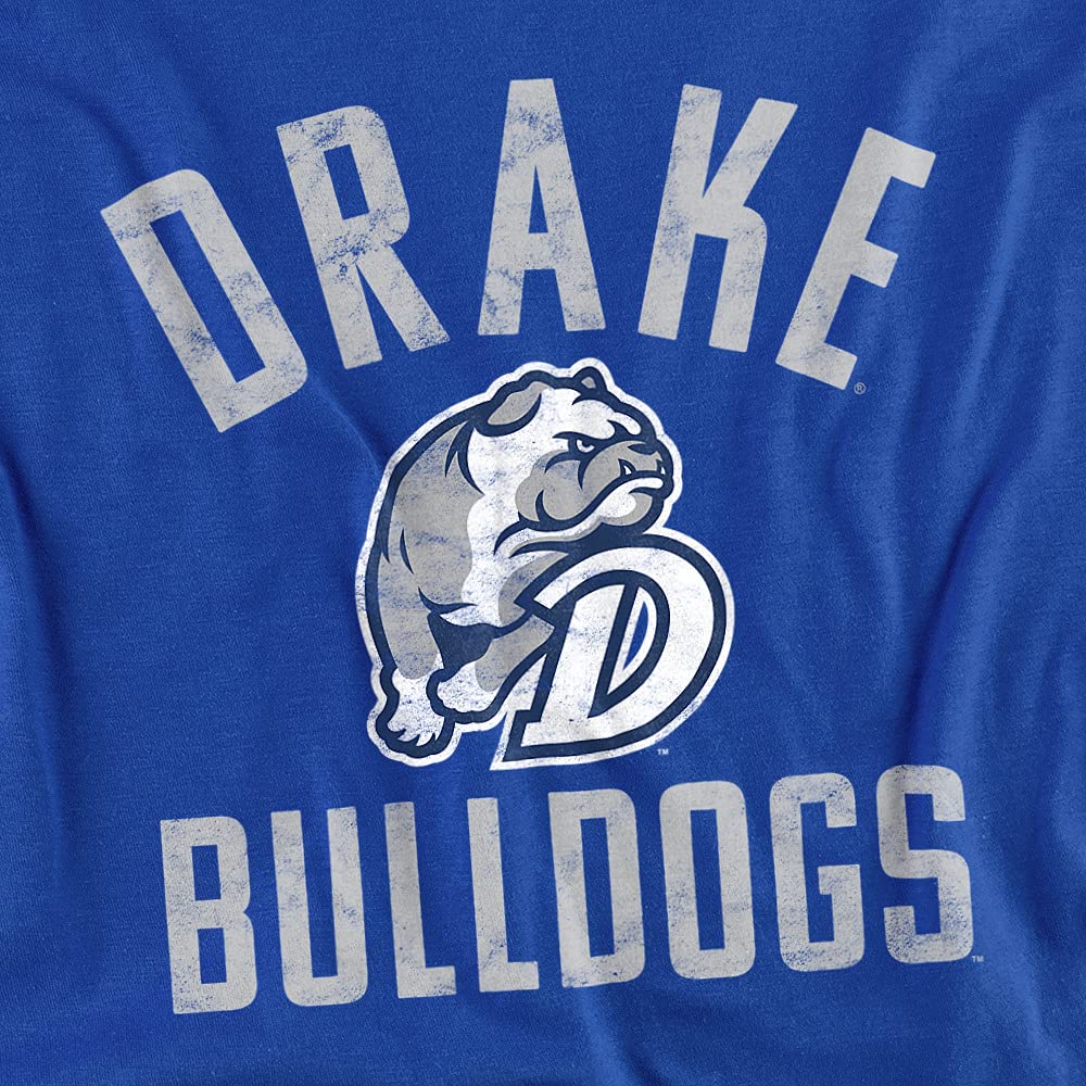 Drake University Bulldogs Logo Women's T-Shirt - Royal Blue, Large Size - Comfortable Cotton Tee for School Spirit, Game Day & Casual Wear
