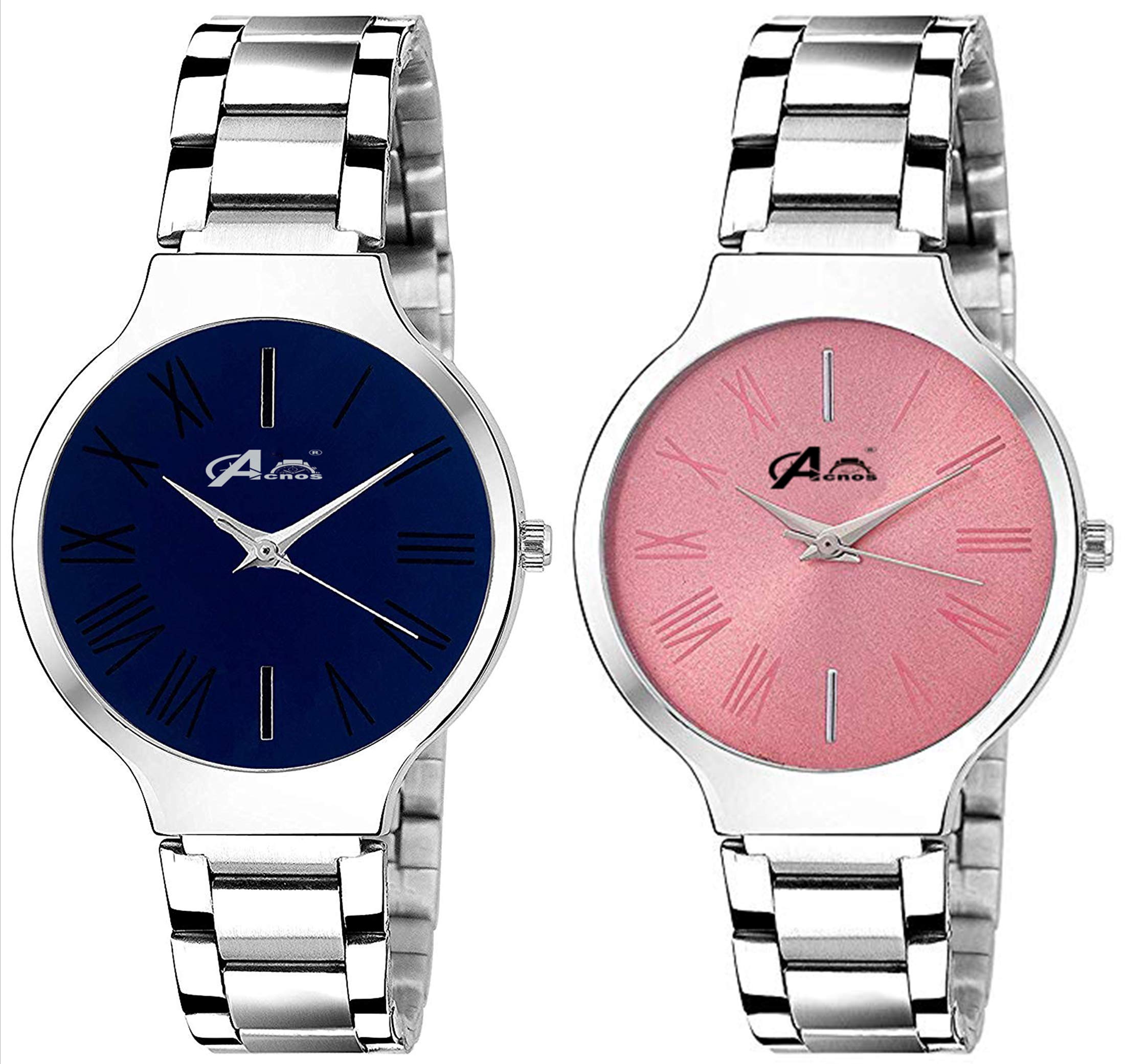 Acnos® Premium Titanium Steel Combo Watches for Women & Girls - Elegant Fashion Accessory for Everyday Wear, Office, and Special Occasions