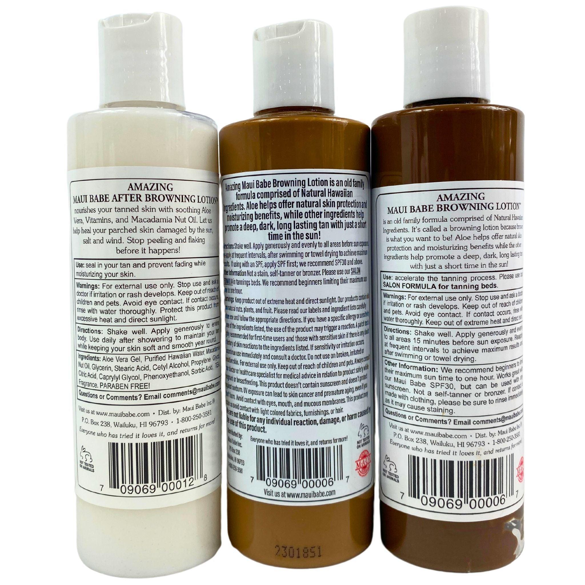 **Maui Babe Browning Lotion & Tan Enhancer - 34 Pack for Sunless Tanning & Skin Healing - Perfect for Beach, Pool & Vacation Glow**