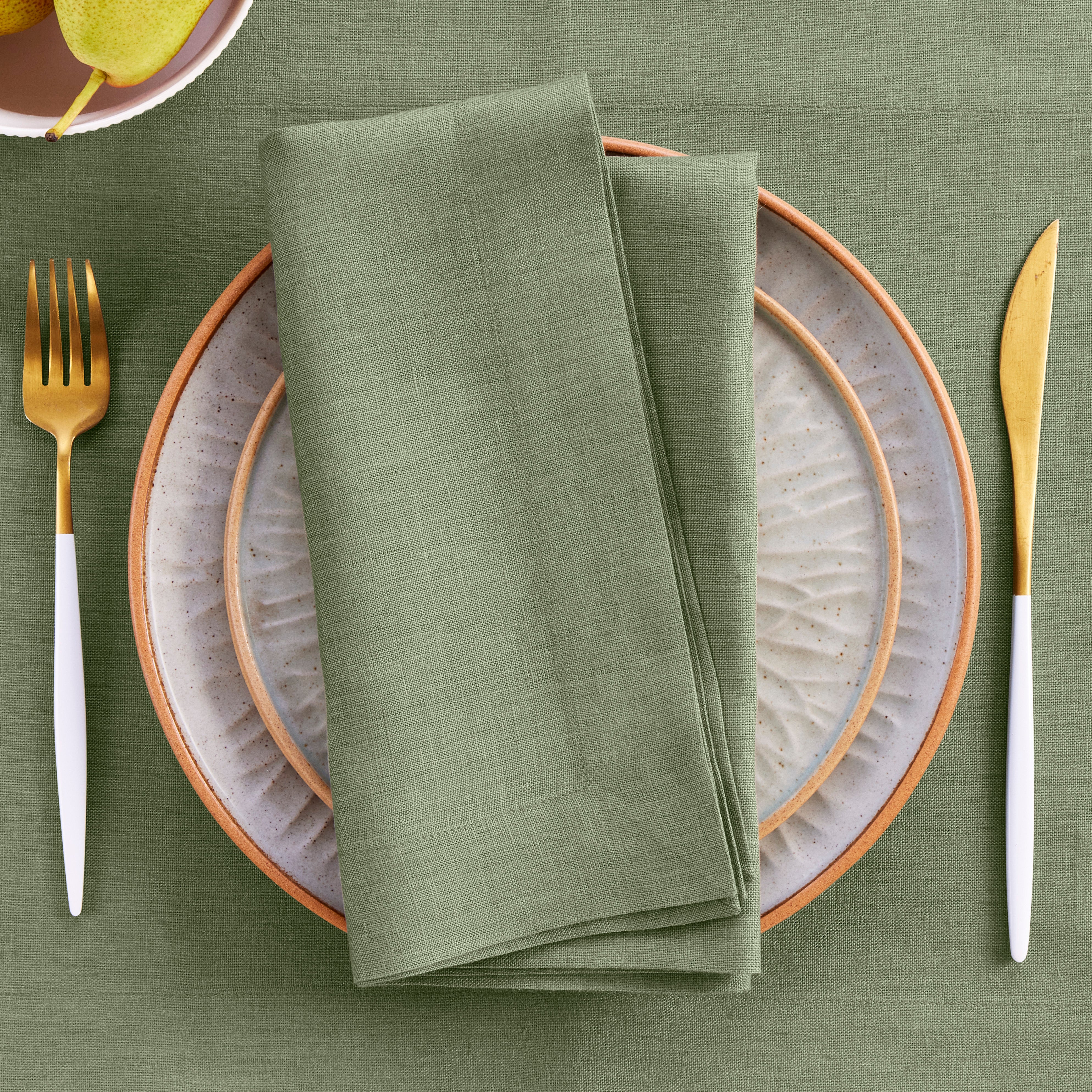 Premium Linen Napkins for Dining - Eco-Friendly & Elegant Table Linens for Weddings, Parties, and Everyday Use