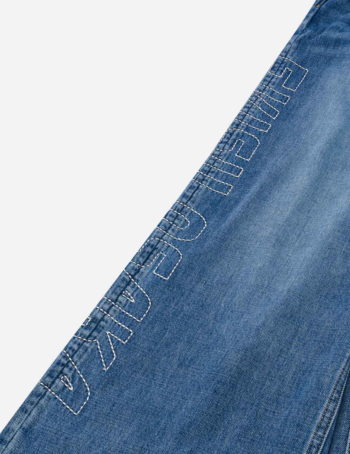 Washed Seagull Embroidery Slim Fit Work Jeans for Women - Stylish Denim Pants for Office, Casual Wear & Everyday Comfort