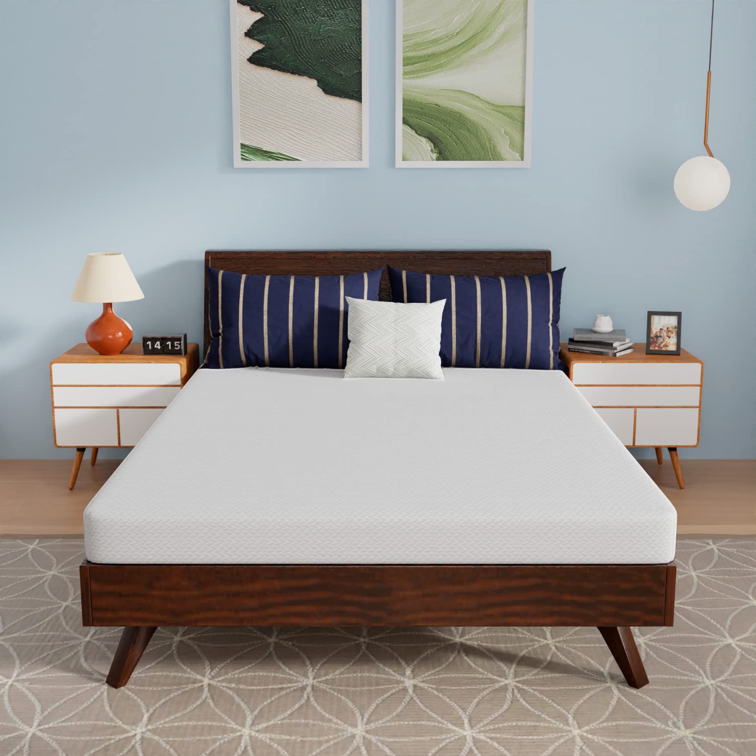 PayLessHere 6 Inch Gel Memory Foam Full Size Mattress - Bamboo Charcoal Infused, Medium-Firm Support, CertiPUR-US Certified & Fiberglass Free - Perfect for Guest Rooms, Dorms, or RV Sleeping (White)