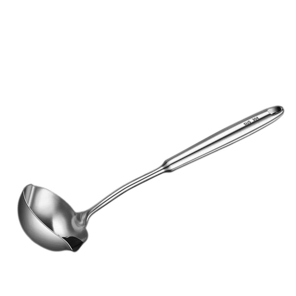 Premium Stainless Steel Grease Spoon with Filter Hole - Oil Strainer, Soup Ladle & Hotpot Scoop for Kitchen, Cooking, and Serving - Ideal for Filtering Oil, Serving Soup, and Hotpot Dishes
