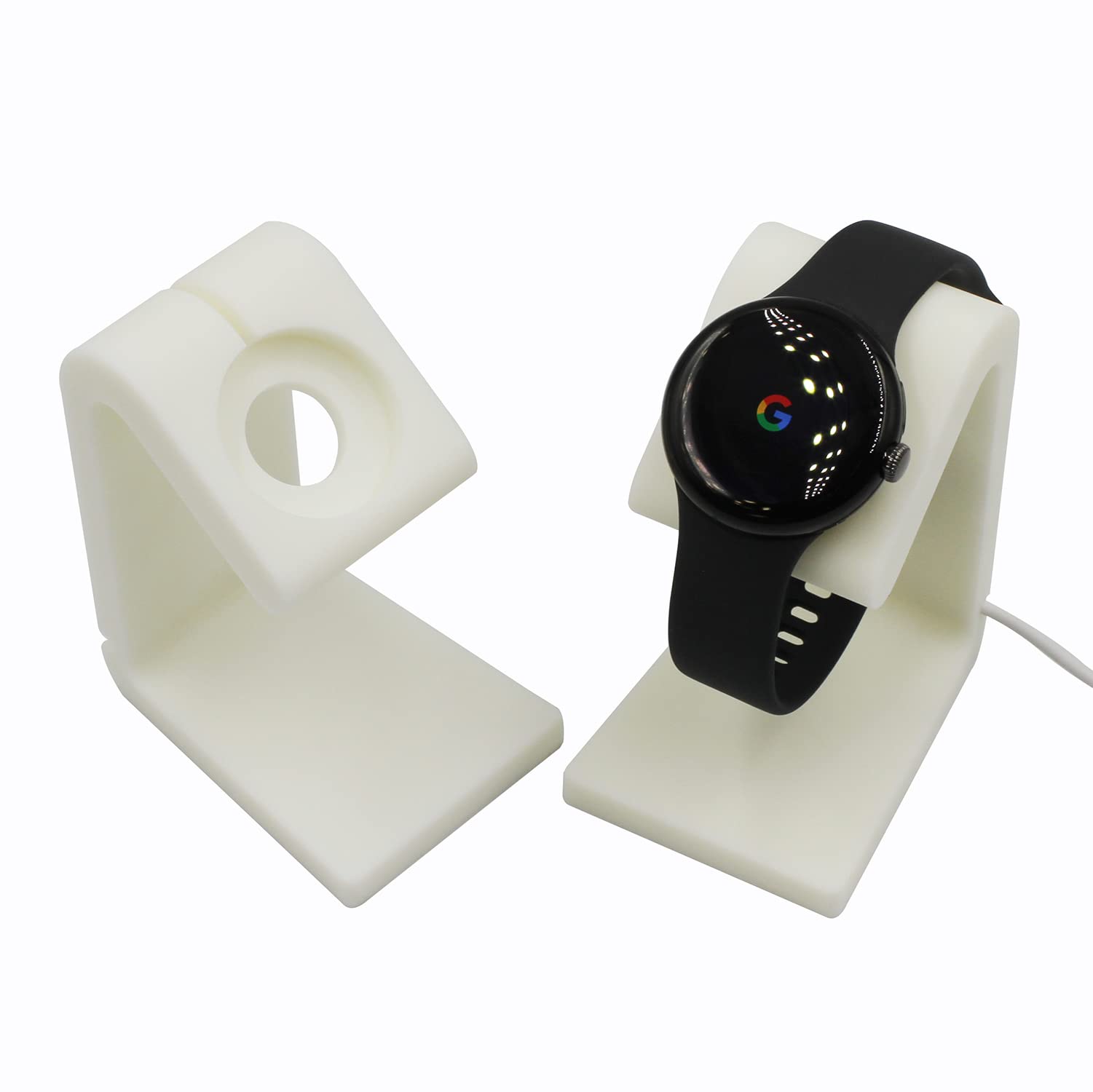 Google Pixel Watch Stand - Minimalist Wireless Charging Dock for Pixel Watch (White) | Perfect for Nightstand, Office Desk & Travel Accessories