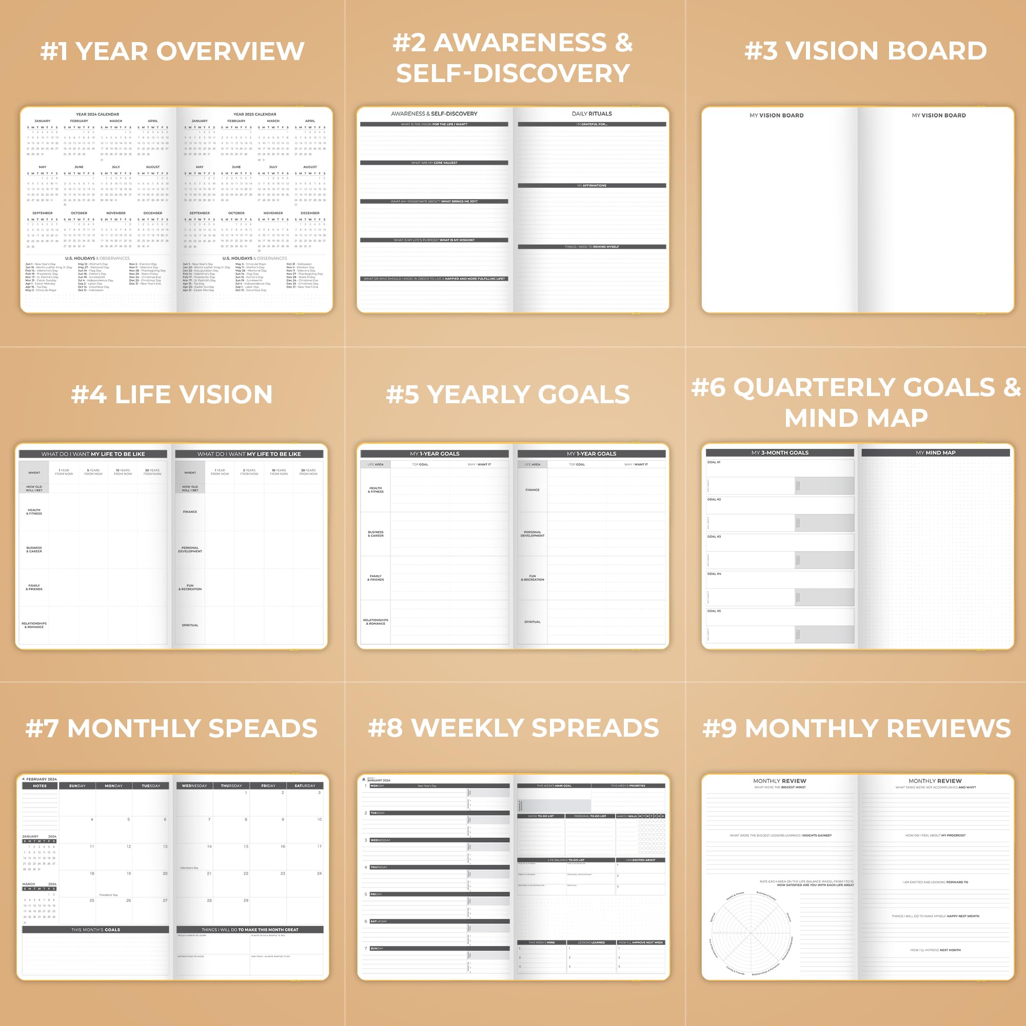 Clever Fox Planner PRO 2025-2026 Dated Weekly & Monthly Life Planner - A4 Size Productivity Organizer with Time Management & Goal Tracking - Gratitude Journal in Amber Yellow - Perfect for Students, Professionals & Entrepreneurs