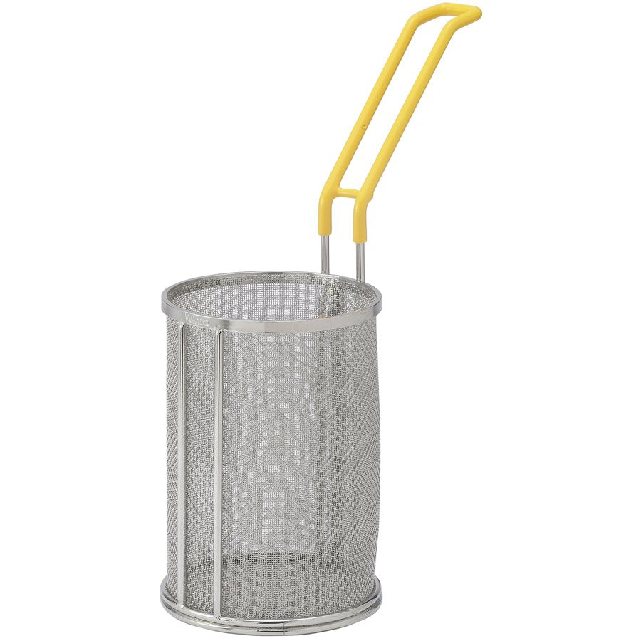 Winco 5 Round Pasta Basket - Super Fine Mesh Stainless Steel Colander with 7-Inch Depth (MPF 57) - Perfect for Draining Pasta, Vegetables, and Fruits in Commercial & Home Kitchens