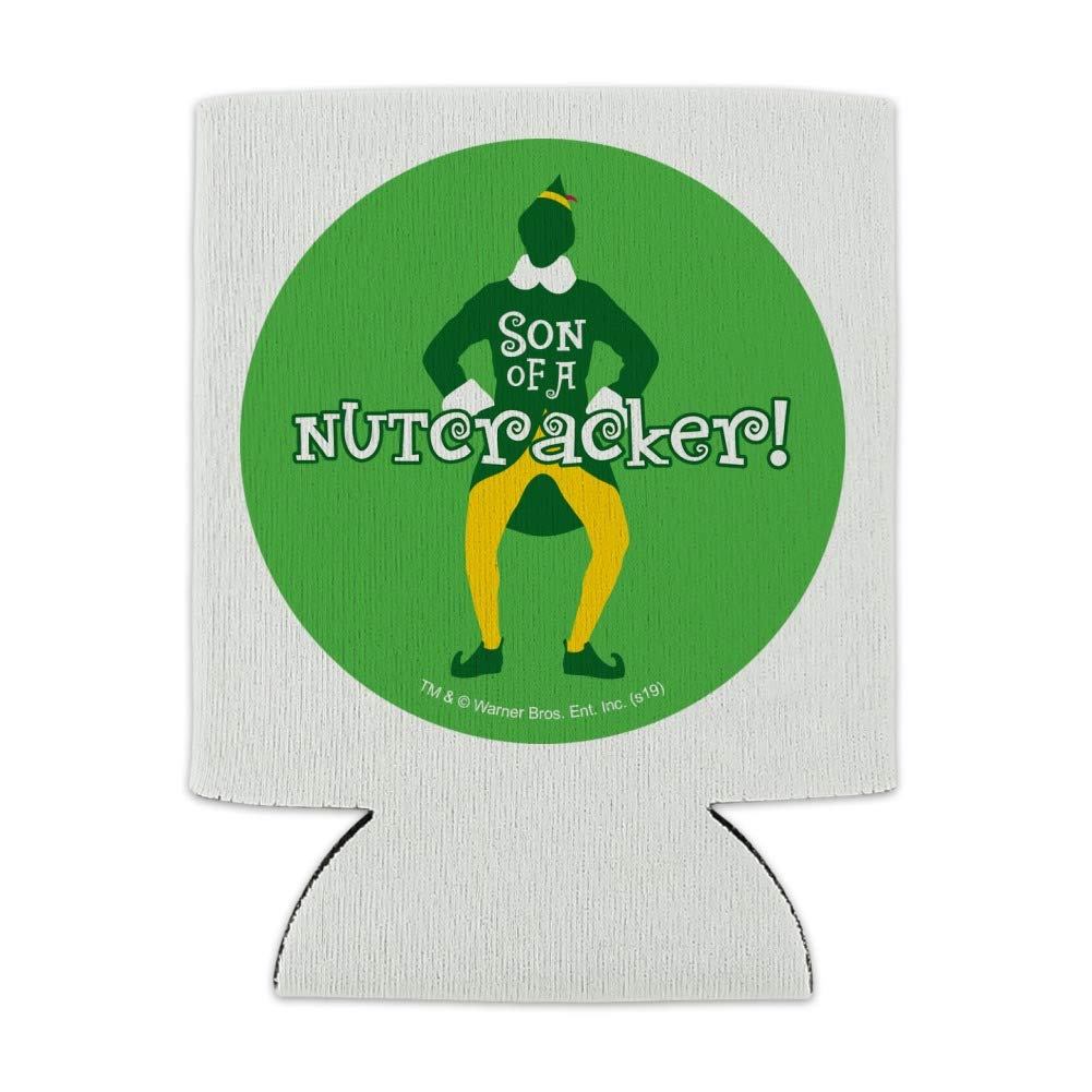 Elf Movie 'Son of a Nutcracker!' Insulated Can Cooler - Collapsible Drink Sleeve & Beverage Holder for Beer, Soda & Cans - Perfect for Christmas Parties, Movie Nights & Holiday Gifts